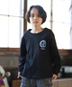SANTA CRUZ サンタクルーズ 長袖 Tシャツ ロンT キッズ ジュニア Scream Strip L S T 25A603-42(BK-130cm)