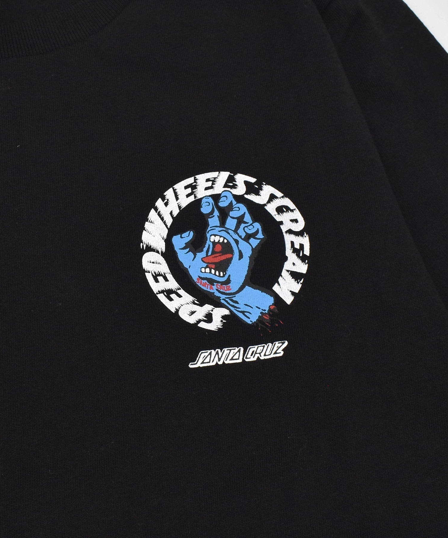 SANTA CRUZ サンタクルーズ 長袖 Tシャツ ロンT キッズ ジュニア Scream Strip L S T 25A603-42(BK-130cm)