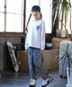SANTA CRUZ サンタクルーズ 長袖 Tシャツ ロンT キッズ ジュニア Scream Strip L S T 25A603-42(BK-130cm)