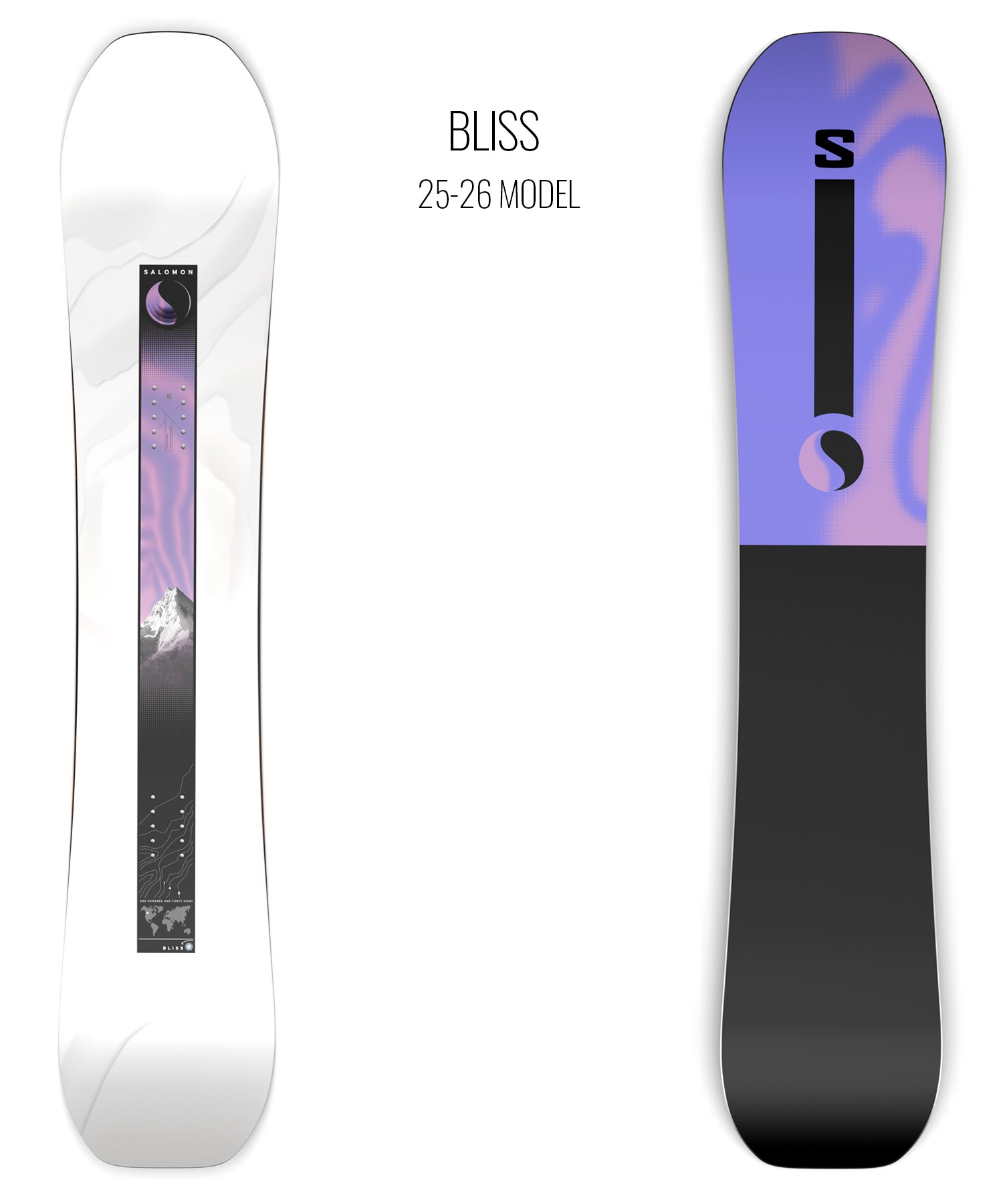 2526】 SALOMON サロモン スノーボード 板 レディース BLISS ムラサキ