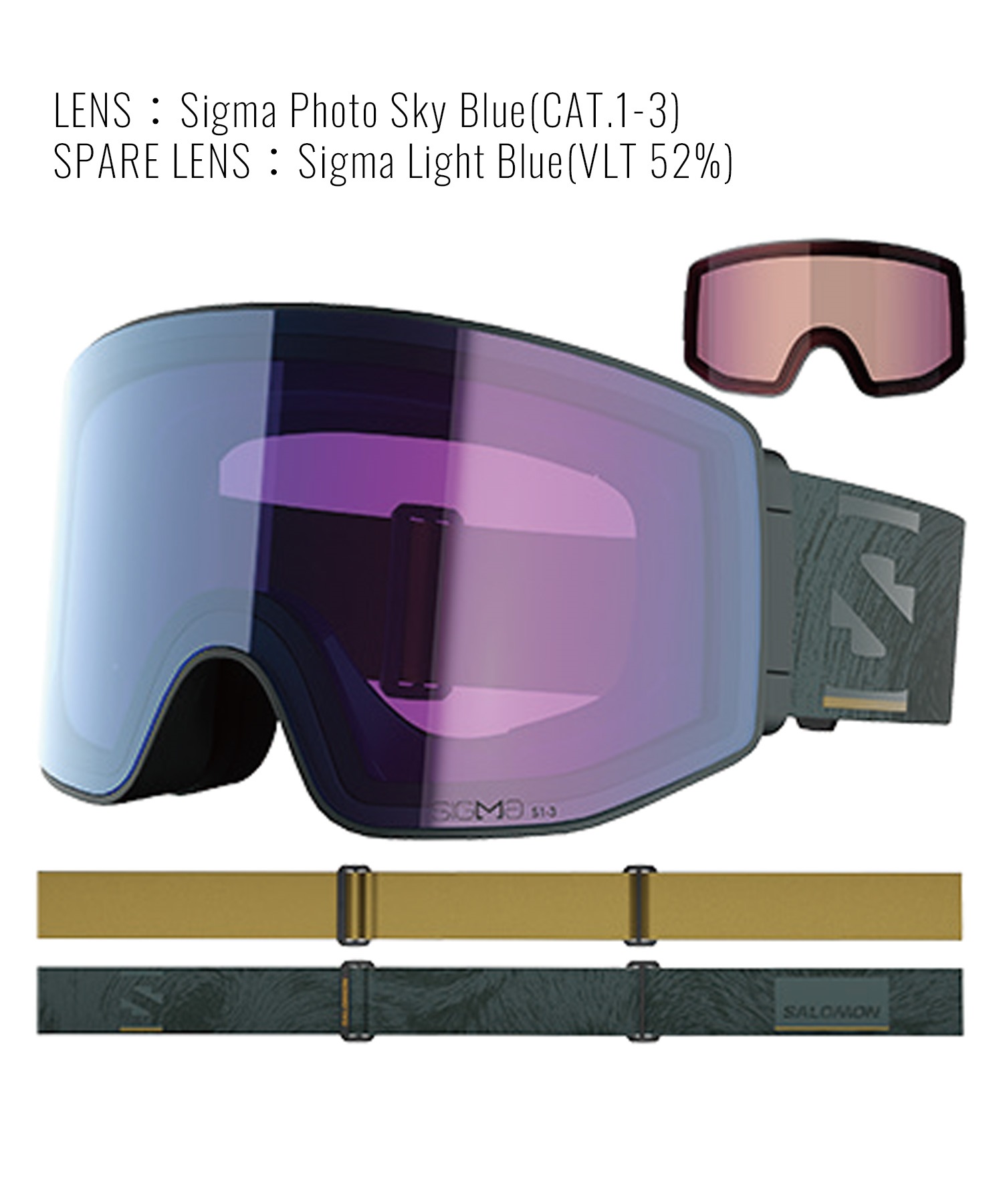 SALOMON サロモン SENTRY PRIME SIGMAPHOTO 平面レンズ スノーボード ゴーグル ユニセックス 25-26モデル MM G24 【2526】(WHITE-ONE)