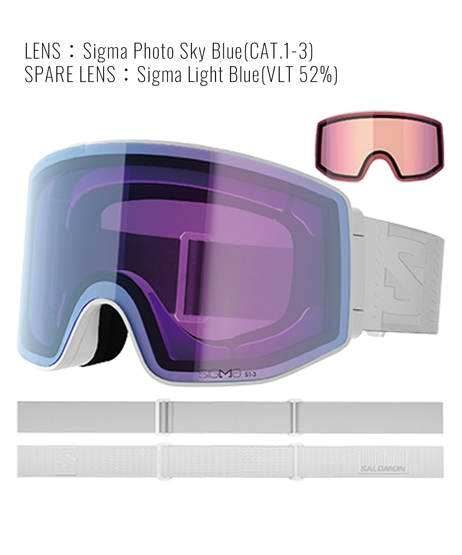 SALOMON サロモン SENTRY PRIME SIGMAPHOTO 平面レンズ スノーボード ゴーグル ユニセックス 25-26モデル MM G24 【2526】(WHITE-ONE)