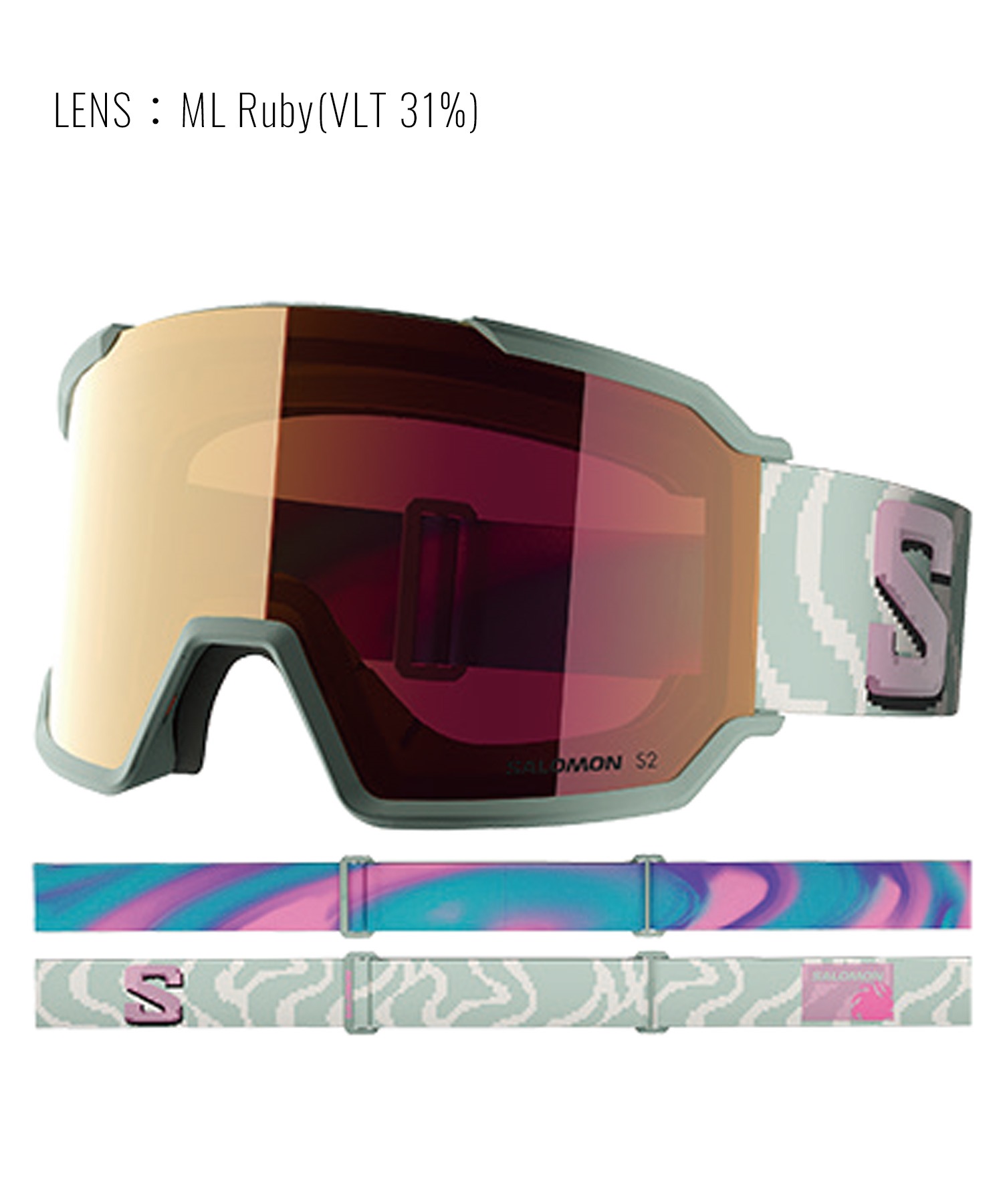 SALOMON サロモン S VIEW 3 ML 平面レンズ スノーボード ゴーグル ユニ