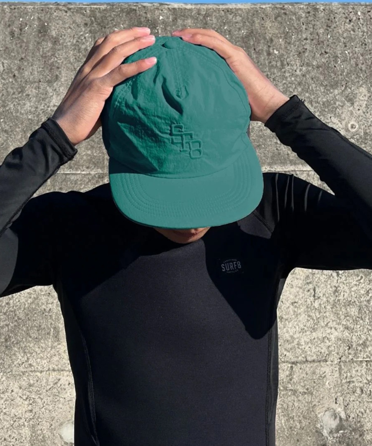 SURF8 サーフエイト キャップ 帽子 UVカット フリーサイズ BEACH HOLIDAY CAP 85S3UC9(SMGRN-FREE)