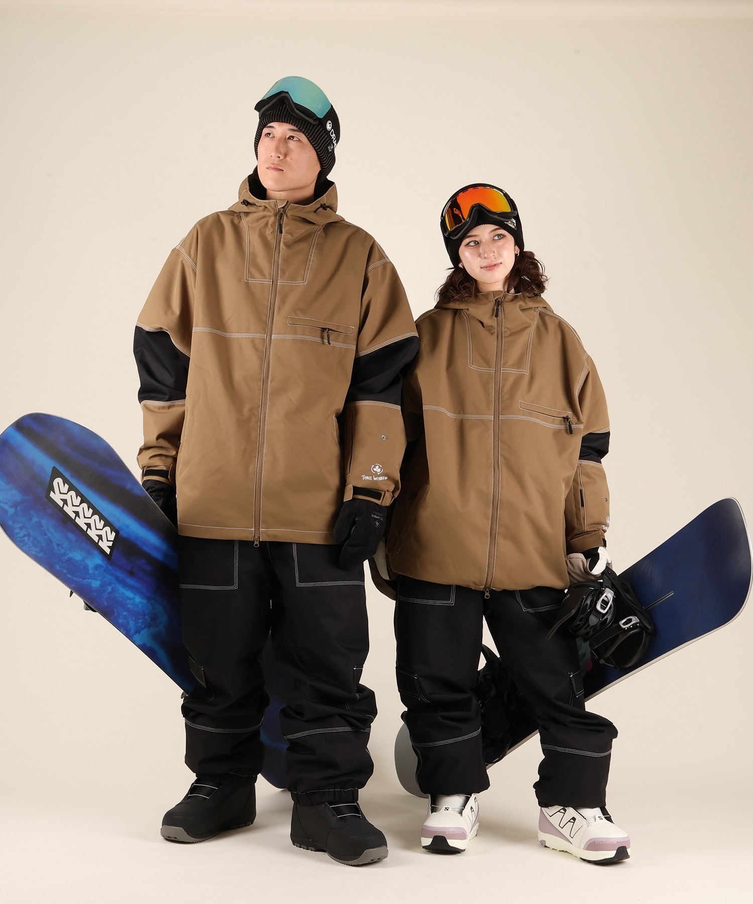 THREEWEATHER スリーウェザー SNOW JACKET スノーボード ウェア ジャケット ユニセックス ムラサキスポーツ 25-26モデル MM J12【2526】(BLK-XS)