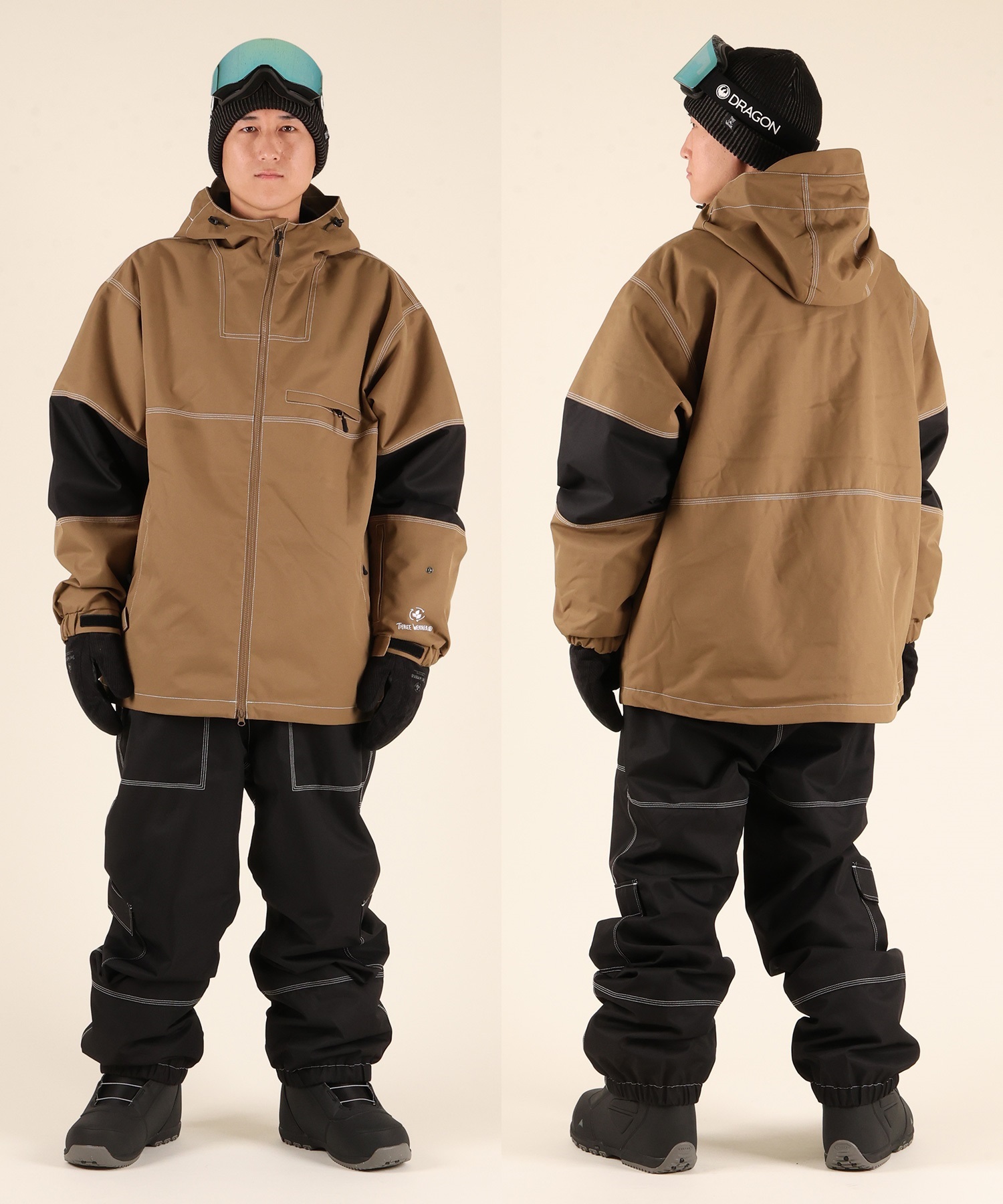 THREEWEATHER スリーウェザー SNOW PANTS スノーボード ウェア パンツ ユニセックス ムラサキスポーツ 25-26モデル MM J12【2526】(BLK-XS)