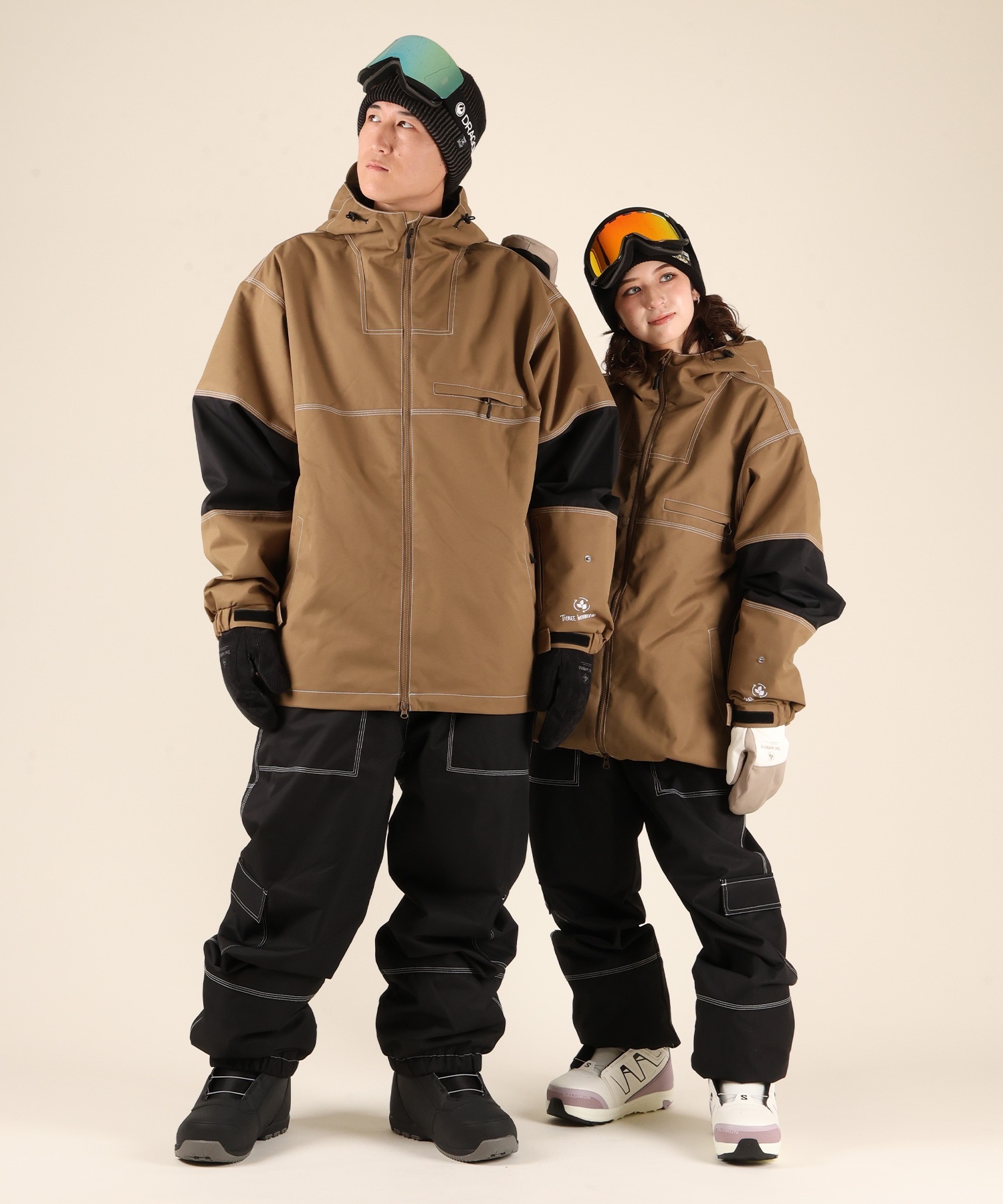 THREEWEATHER スリーウェザー SNOW PANTS スノーボード ウェア パンツ ユニセックス ムラサキスポーツ 25-26モデル MM J12【2526】(BLK-XS)