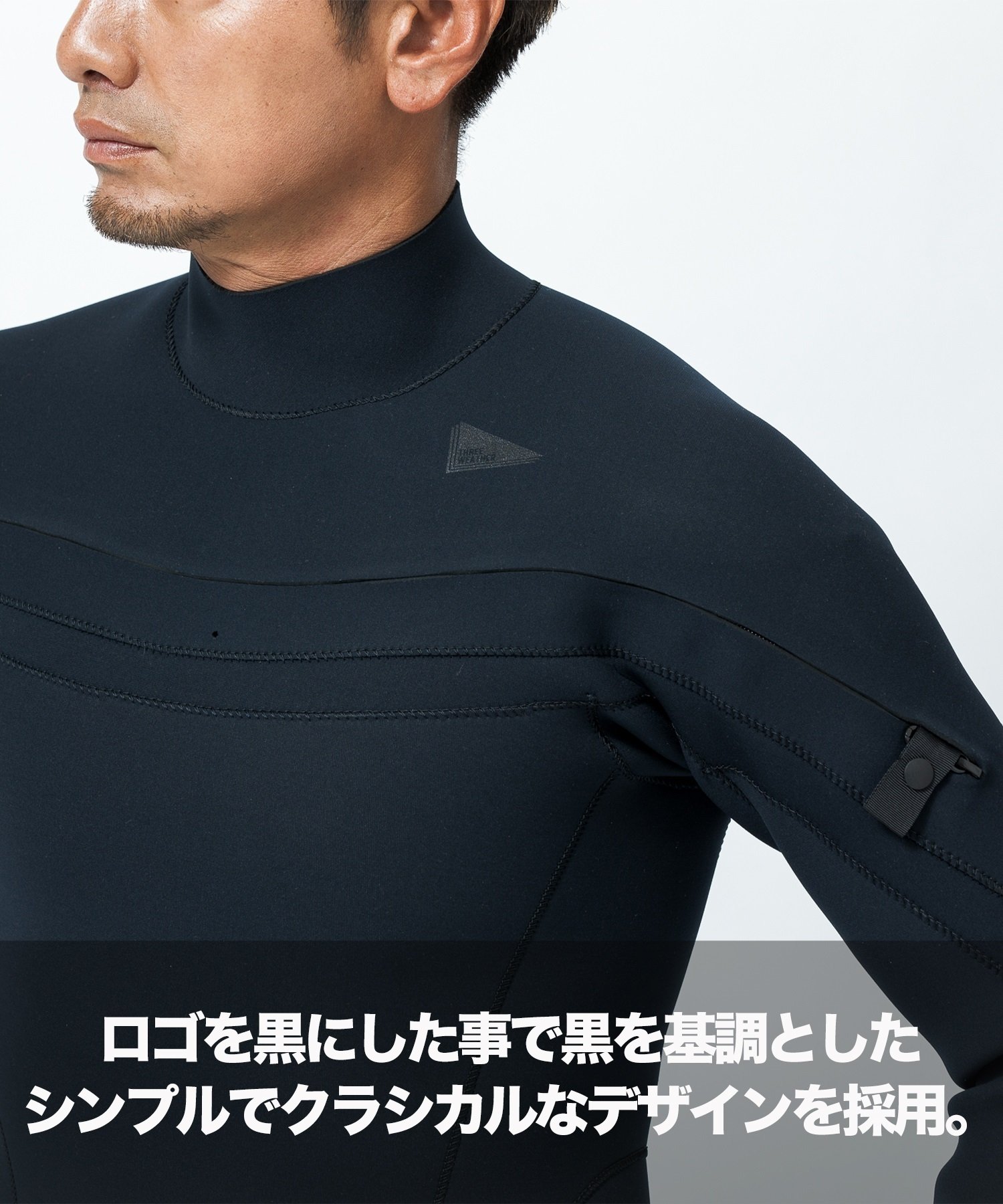 THREE WEATHER スリーウェザー LCZ JERSEY 3X2mm ロングチェストジップ メンズ ウェットスーツ フルスーツ ムラサキスポーツ(BLK-M)
