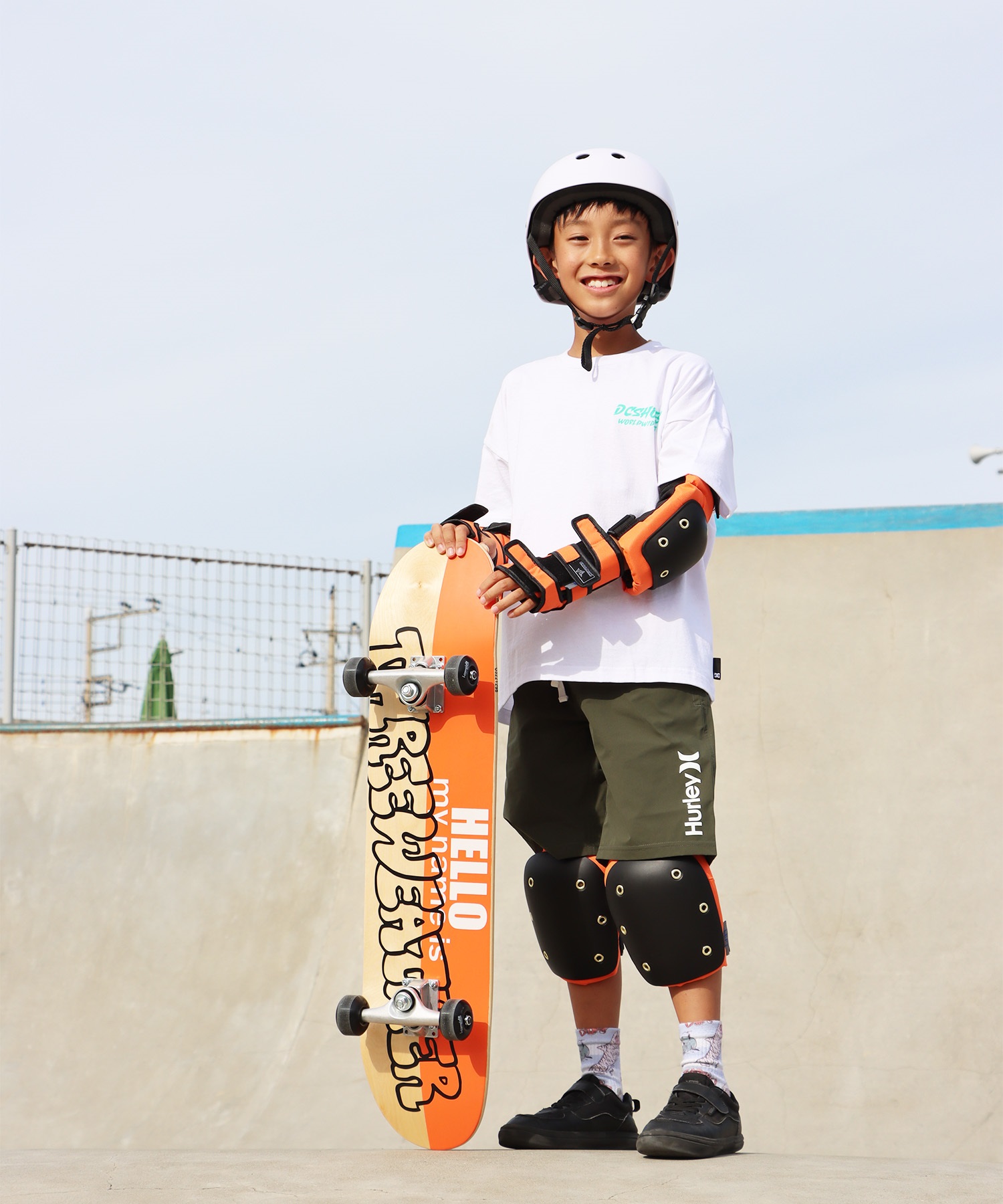 THREE WEATHER スリーウェザー スケートボード パッド COLORFULPROJECT SAFETY 3点セット ムラサキスポーツ(OR-M)