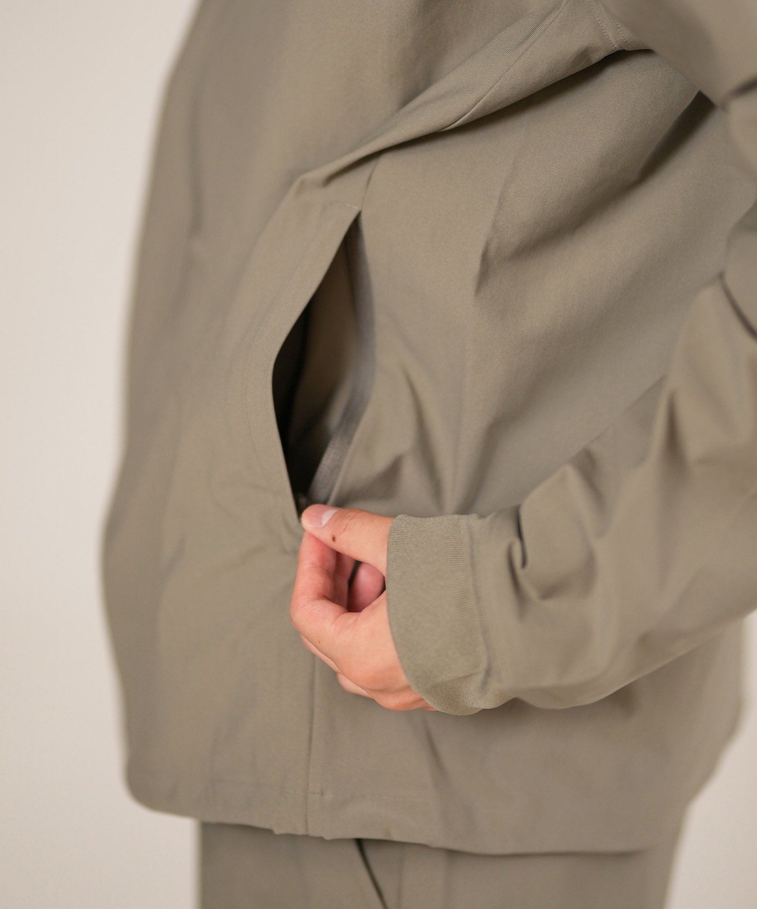 THREE WEATHER スリーウェザー ジャケット ジップアップ パーカー メンズ セットアップ対応 速乾 TW25F-1201 ムラサキスポーツ限定(BLK-M)