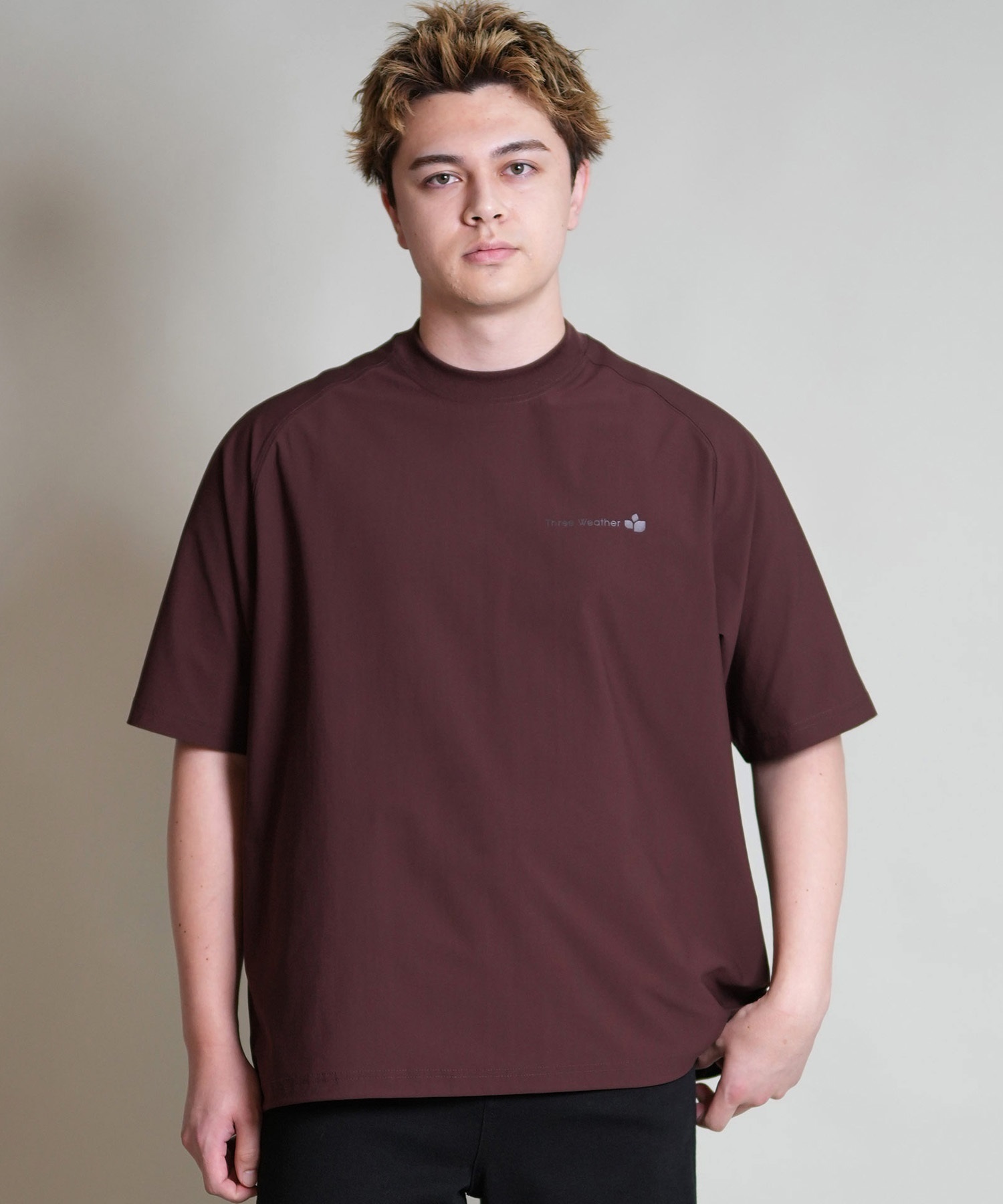 THREE WEATHER スリーウェザー 半袖 Tシャツ メンズ ロゴ バック
