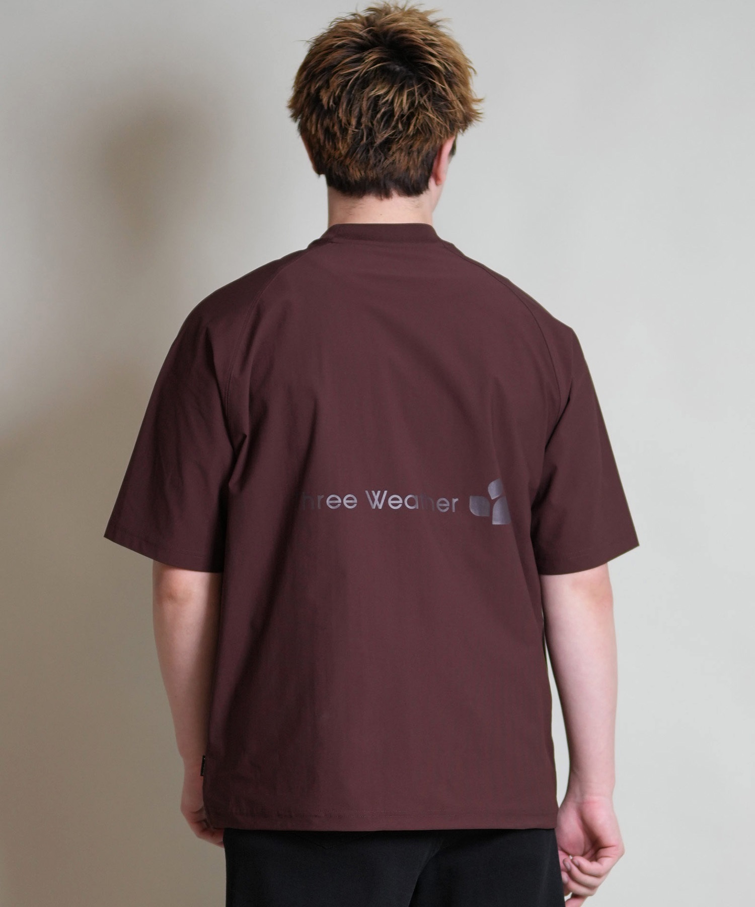 THREE WEATHER スリーウェザー 半袖 Tシャツ メンズ ロゴ バック