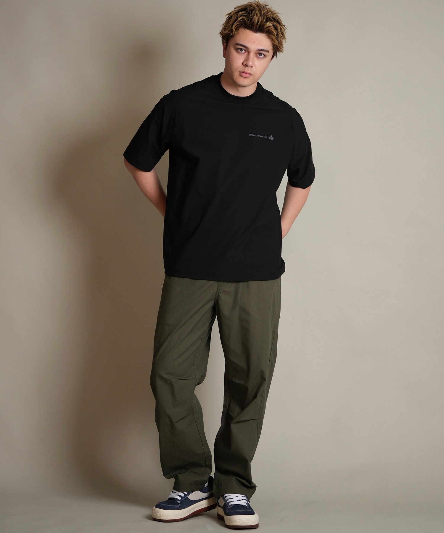THREE WEATHER スリーウェザー 半袖 Tシャツ メンズ ロゴ バック