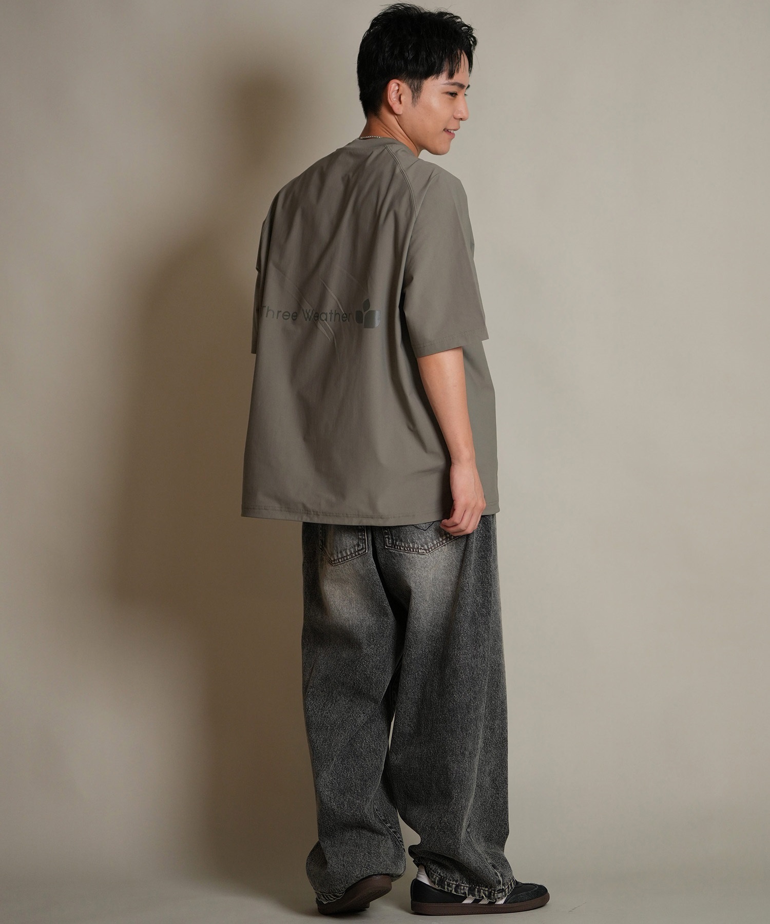 THREE WEATHER スリーウェザー 半袖 Tシャツ メンズ ロゴ バック