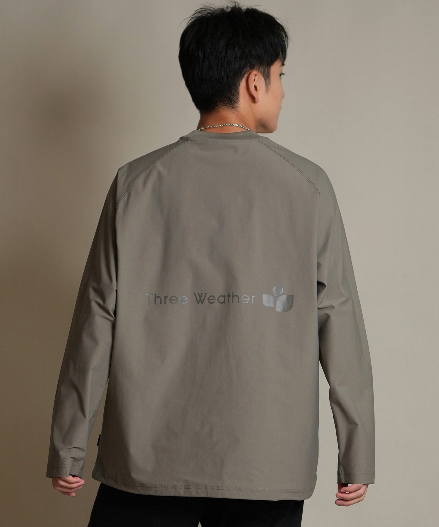 THREE WEATHER スリーウェザー 長袖 Tシャツ ロンT メンズ ロゴ