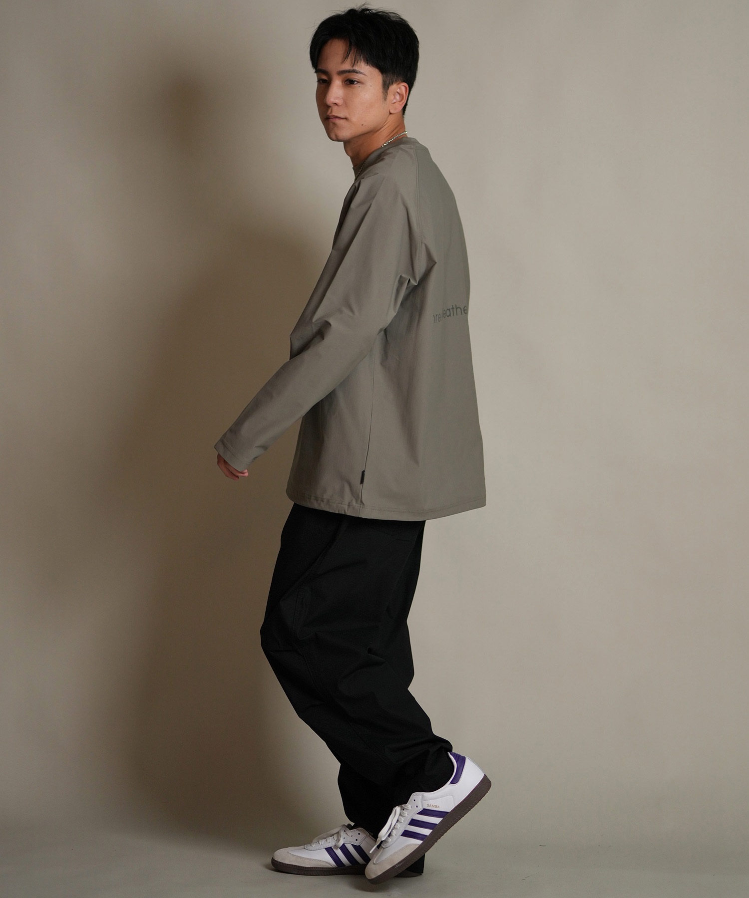 THREE WEATHER スリーウェザー 長袖 Tシャツ ロンT メンズ ロゴ