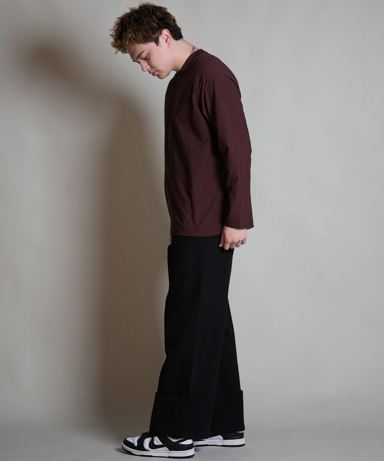 THREE WEATHER スリーウェザー 長袖 Tシャツ ロンT メンズ ロゴ バックプリント 裾ドローコード TW SURF LSTEE TW25F-2201(BLK-M)