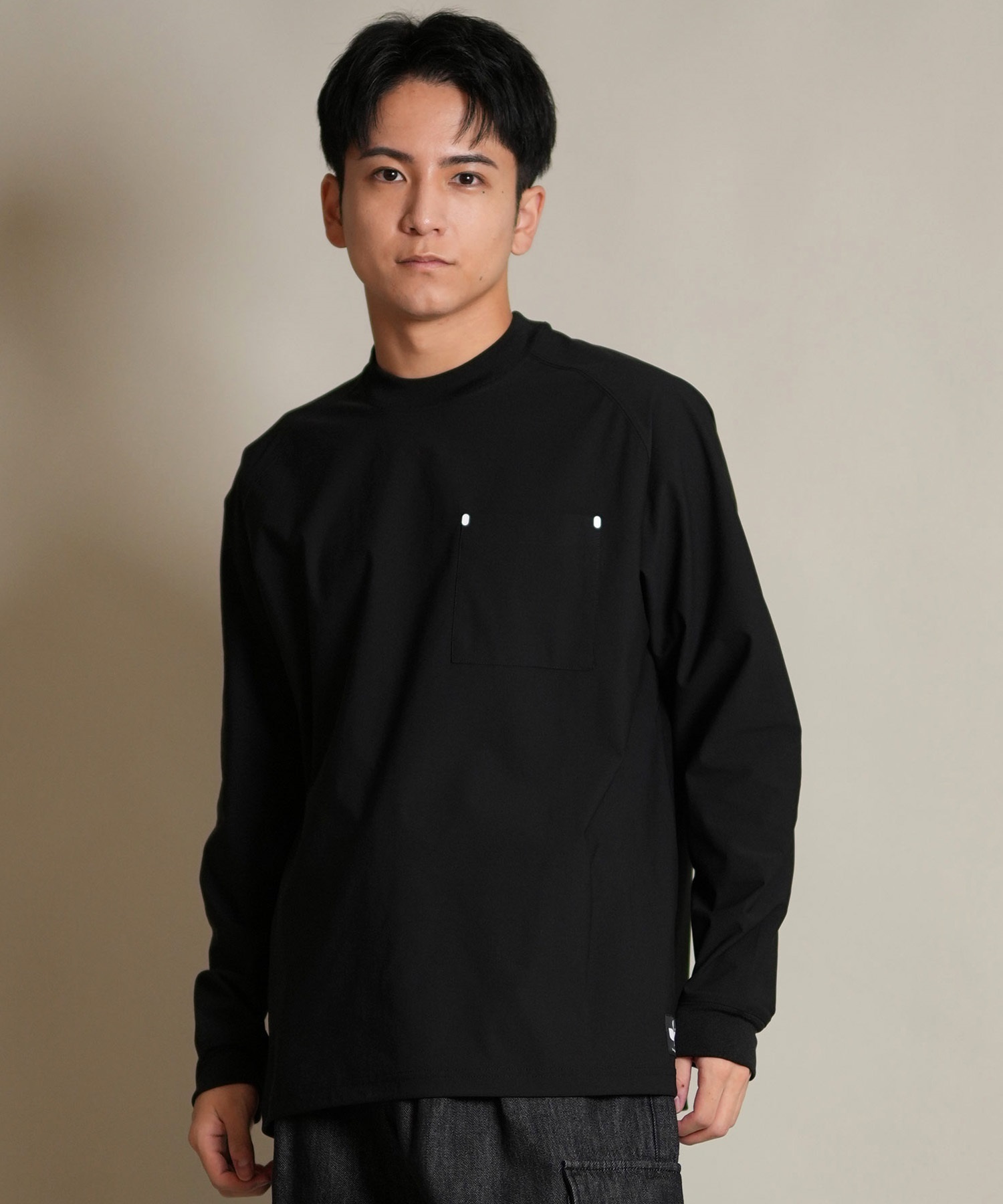 THREE WEATHER スリーウェザー 長袖 Tシャツ ロンT メンズ 胸ポケット ポケT 裾ドローコード TW SURF POCKET LSTEE TW25F-2202(BLK-M)