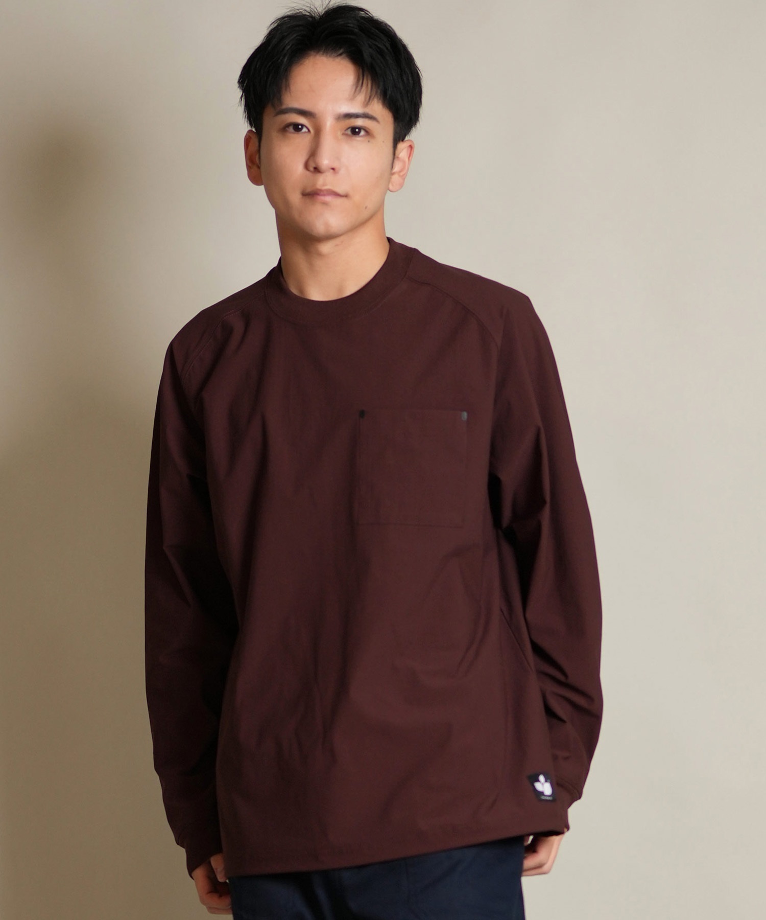 THREE WEATHER スリーウェザー 長袖 Tシャツ ロンT メンズ 胸ポケット ポケT 裾ドローコード TW SURF POCKET LSTEE TW25F-2202(BLK-M)