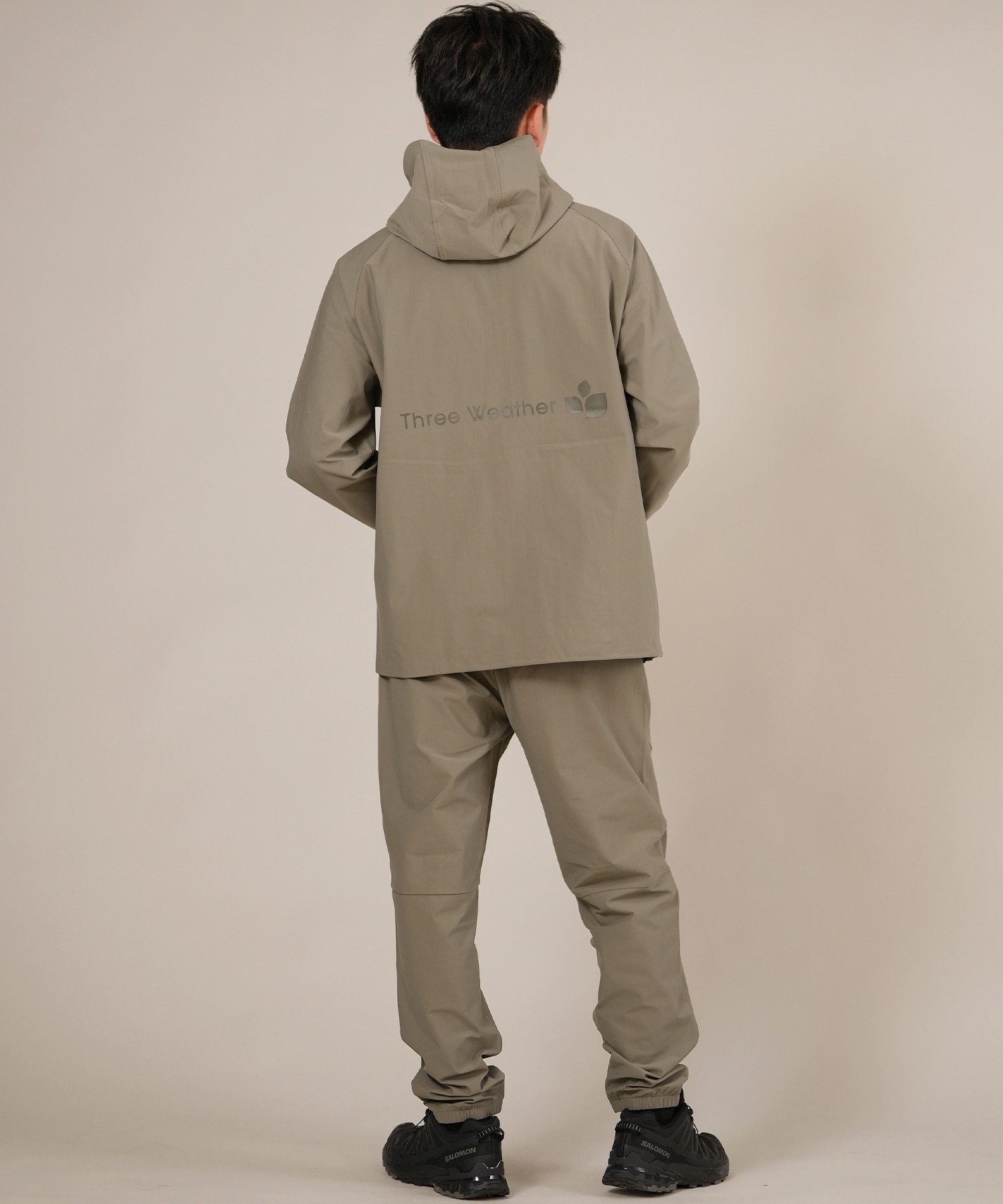 THREE WEATHER スリーウェザー ロングパンツ メンズ セットアップ対応 速乾 UVカット TW25F-3101 ムラサキスポーツ限定(BLK-M)