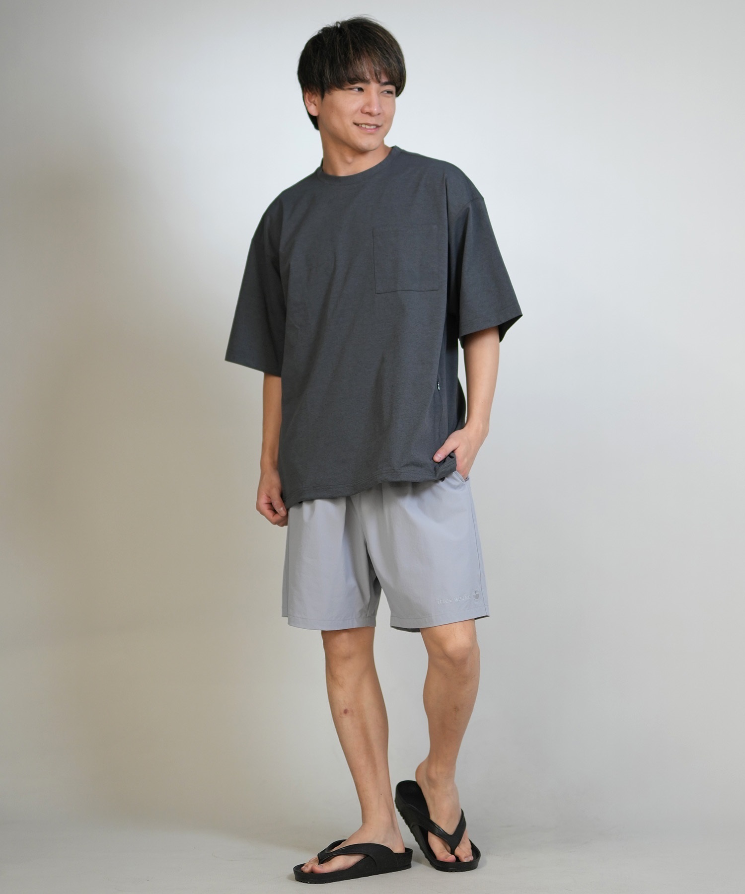 THREE WEATHER スリーウェザー ラッシュガード 半袖 メンズ ポケットT