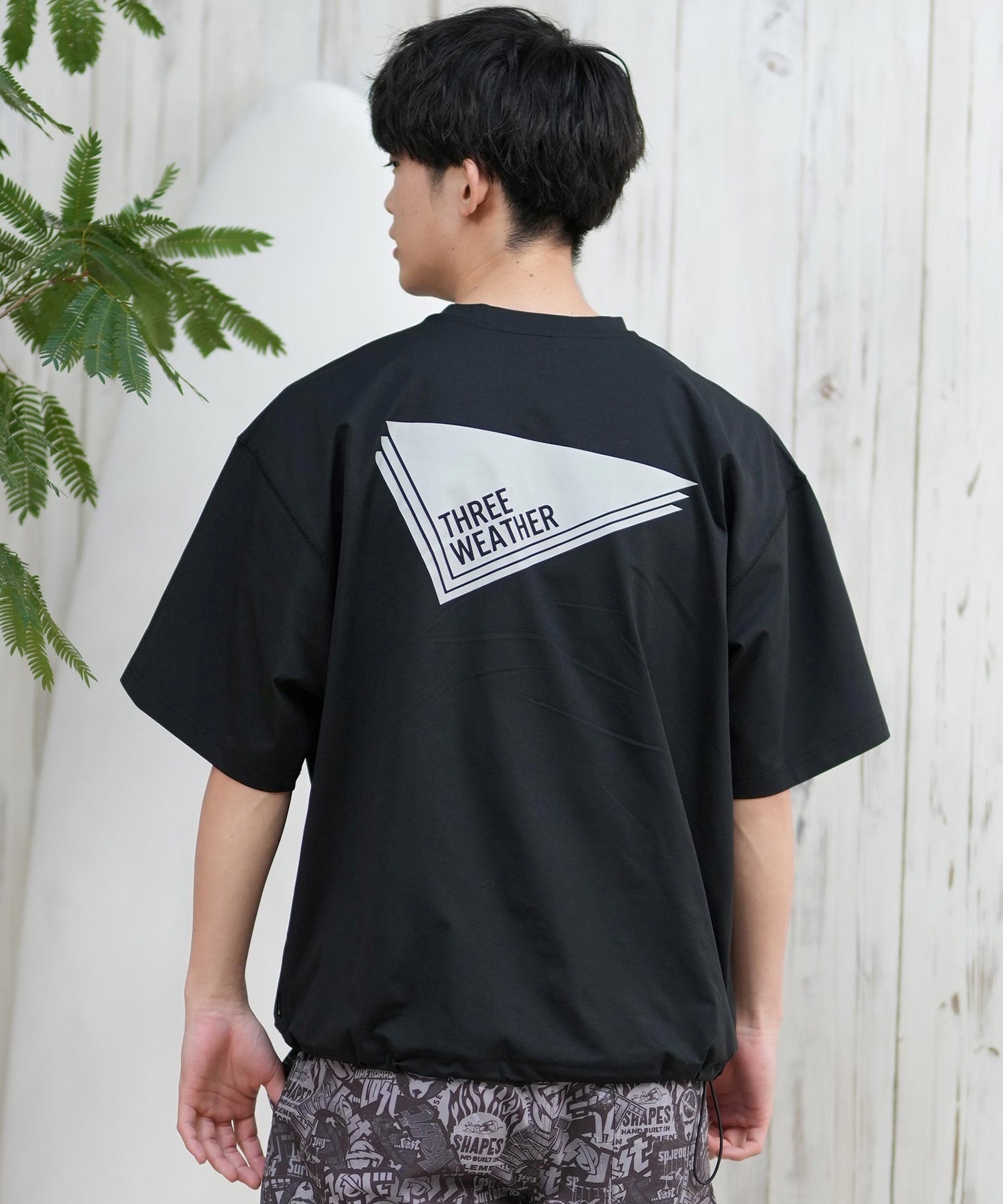 THREE WEATHER スリーウェザー ラッシュガード 半袖 メンズ Tシャツ