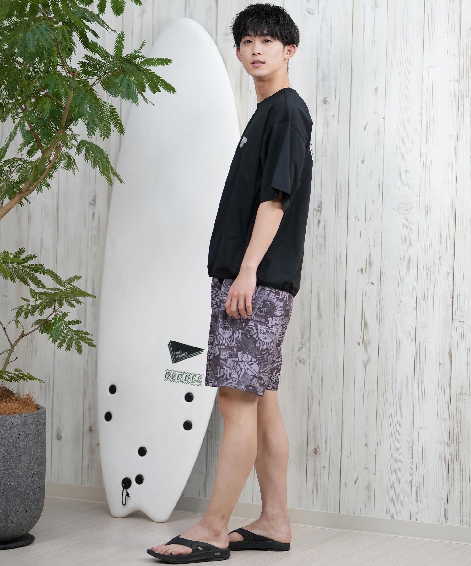 THREE WEATHER スリーウェザー ラッシュガード 半袖 メンズ Tシャツ