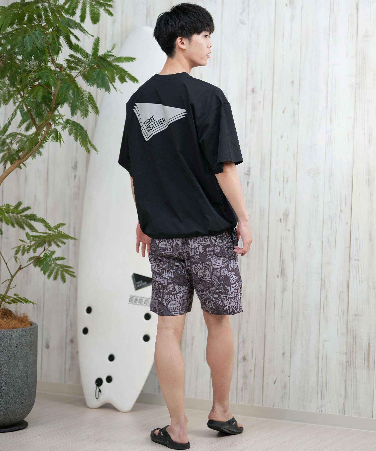 THREE WEATHER スリーウェザー ラッシュガード 半袖 メンズ Tシャツ