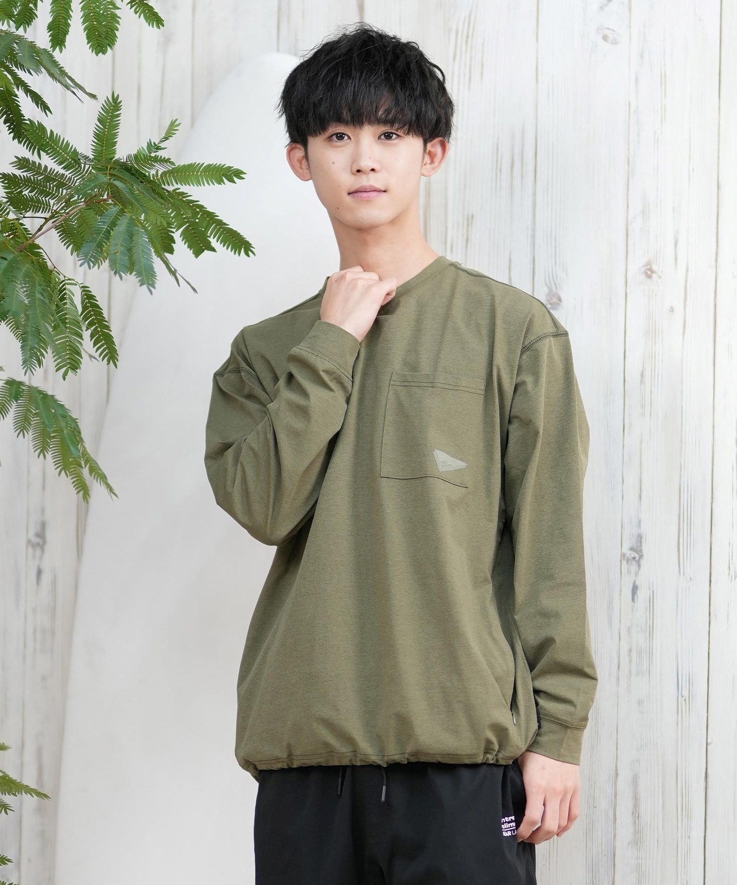 THREE WEATHER スリーウェザー ラッシュガード 長袖 メンズ ポケットT