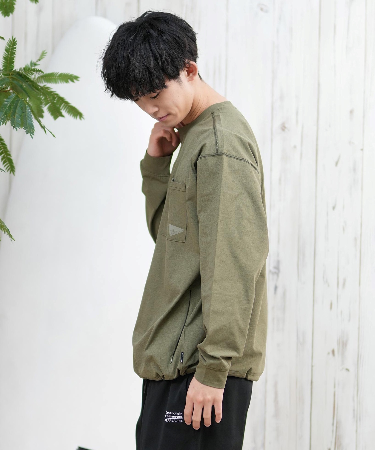 メンズウェア solar THREE WEATHER スリーウェザー ラッシュガード 長袖 メンズ ポケットT