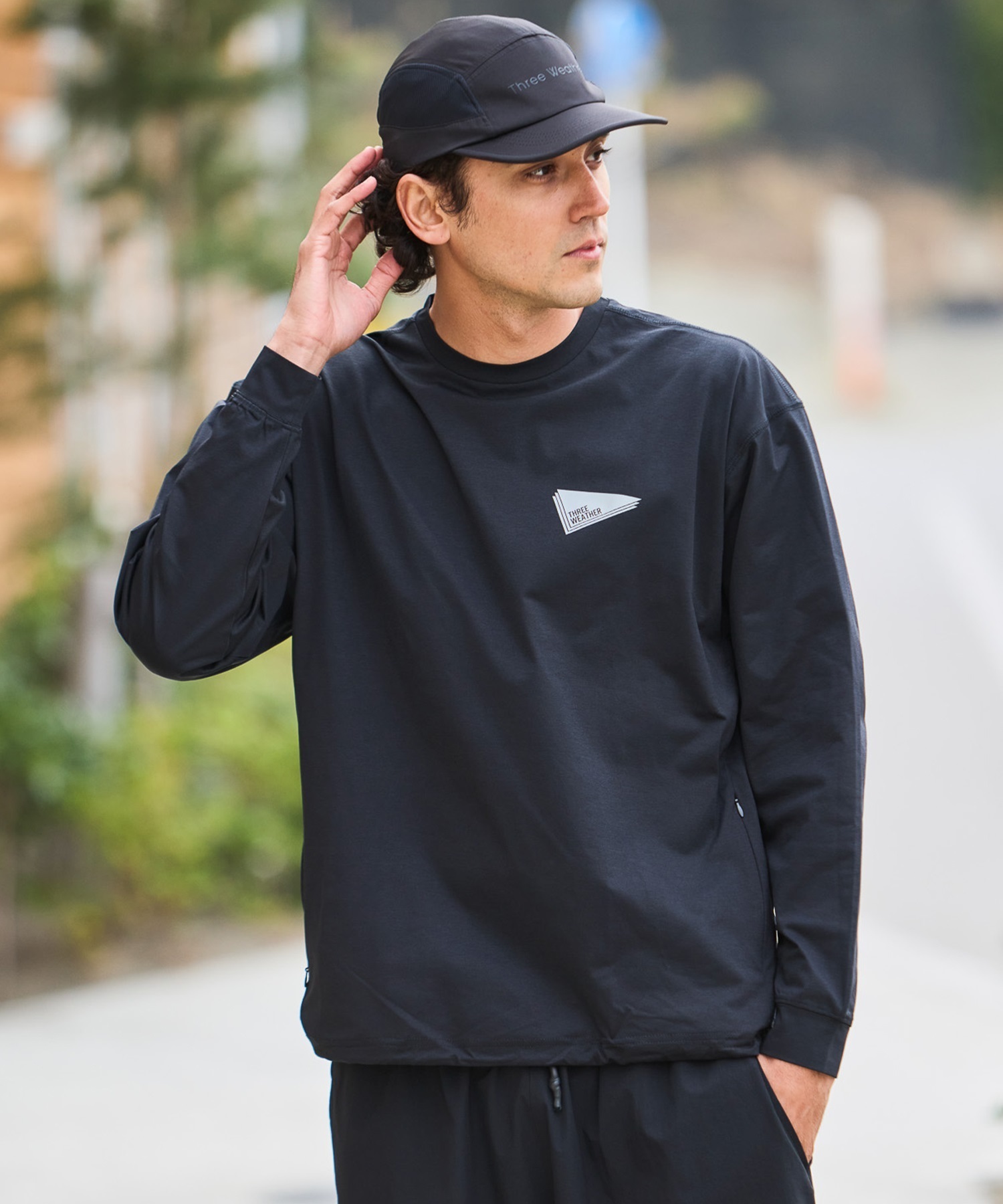 THREE WEATHER スリーウェザー ラッシュガード 長袖 メンズ Tシャツ