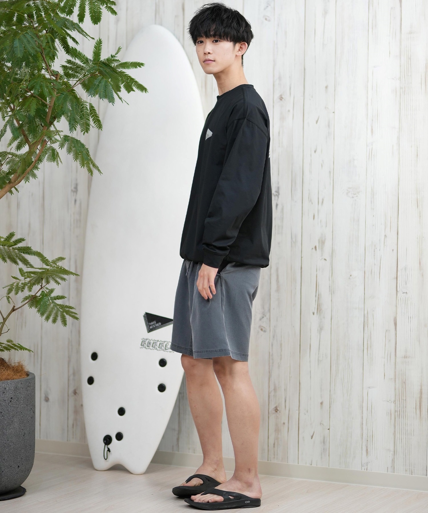 THREE WEATHER スリーウェザー ラッシュガード 長袖 メンズ Tシャツ