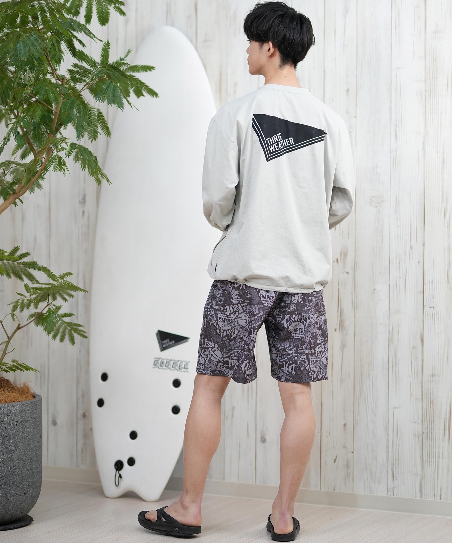 THREE WEATHER スリーウェザー ラッシュガード 長袖 メンズ Tシャツ