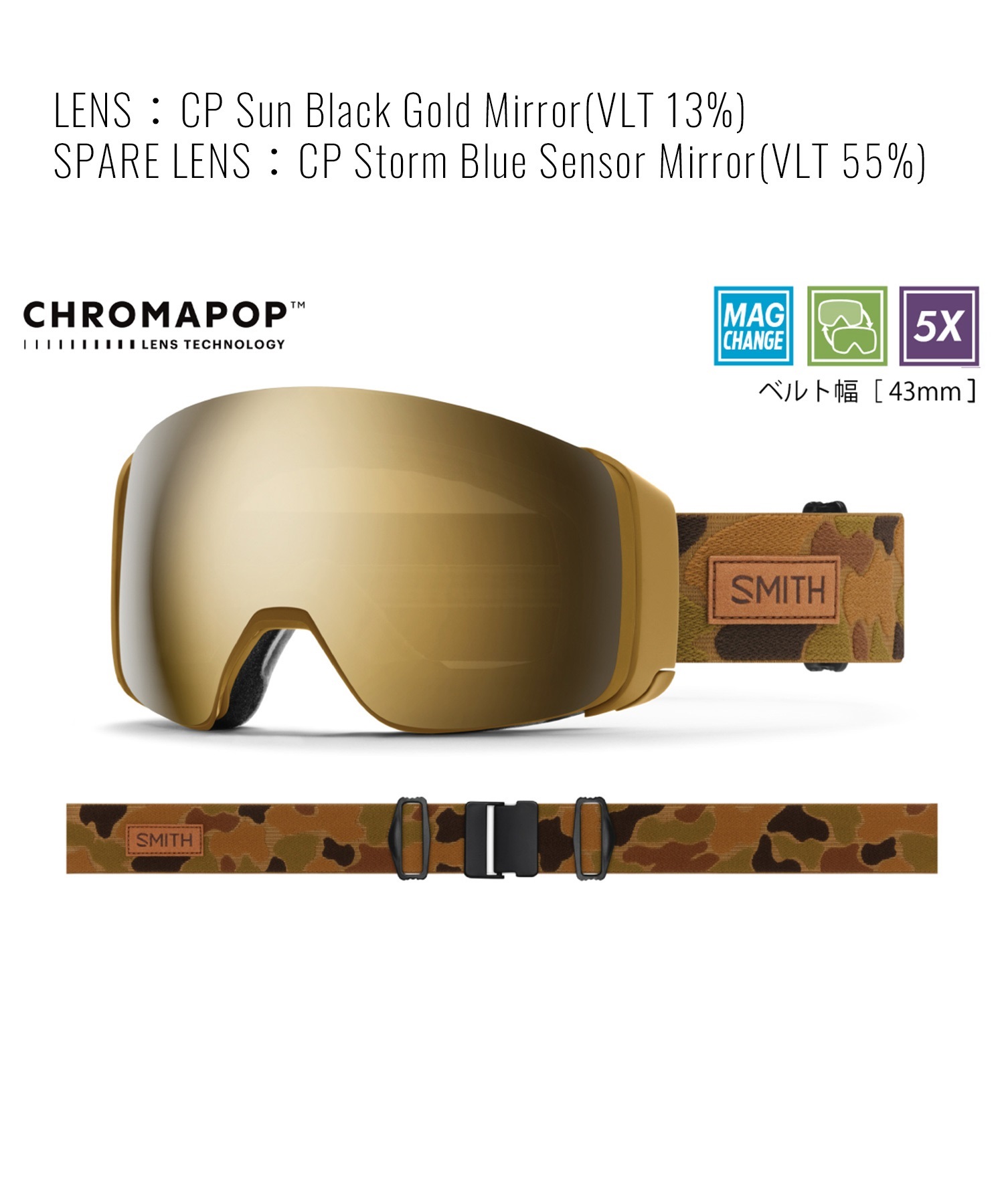 SMITH スミス Early MODEL 4D MAG 球面レンズ アーリーモデル スノーボード ゴーグル ユニセックス 25-26モデル MM G24 【2526】(CoyotePowHunter-ONE)