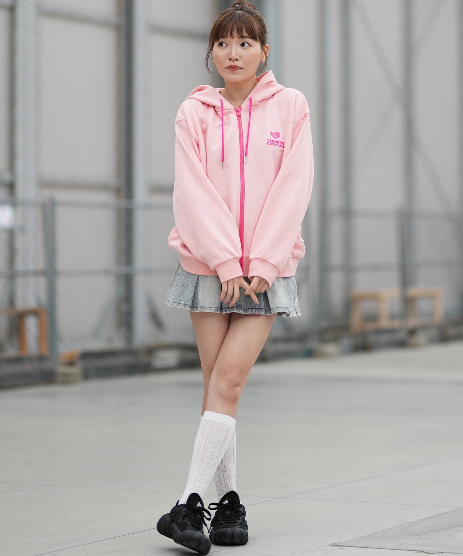 TAHCHEE ターチー ジップアップ パーカー レディース シンプル ワン