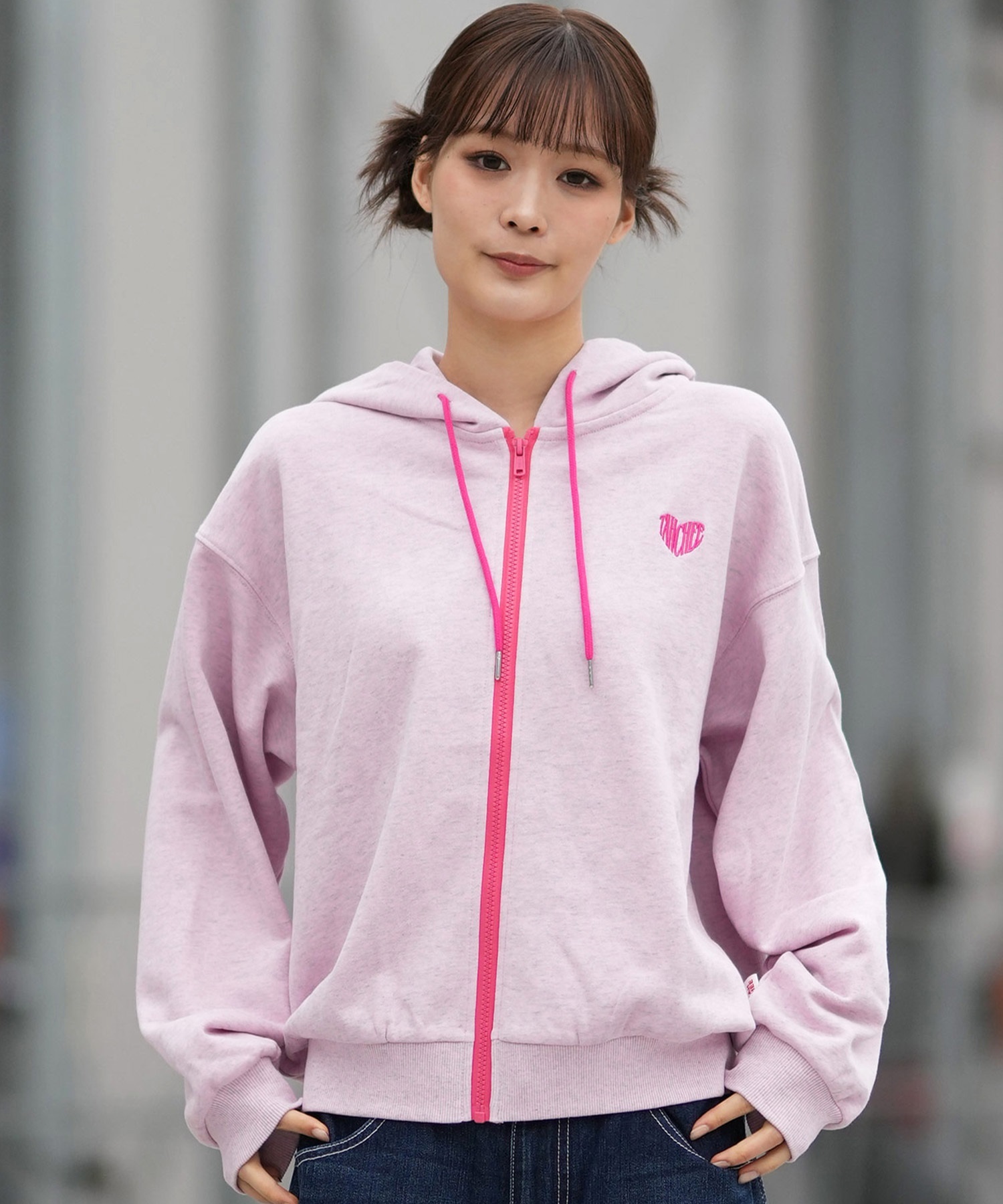 TAHCHEE ターチー ジップアップ パーカー レディース バックプリント