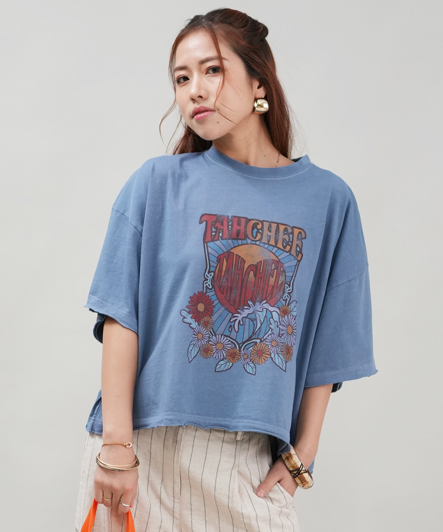 TAHCHEE ターチー レディース 半袖 Tシャツ TC250900-05(BLK-FREE)
