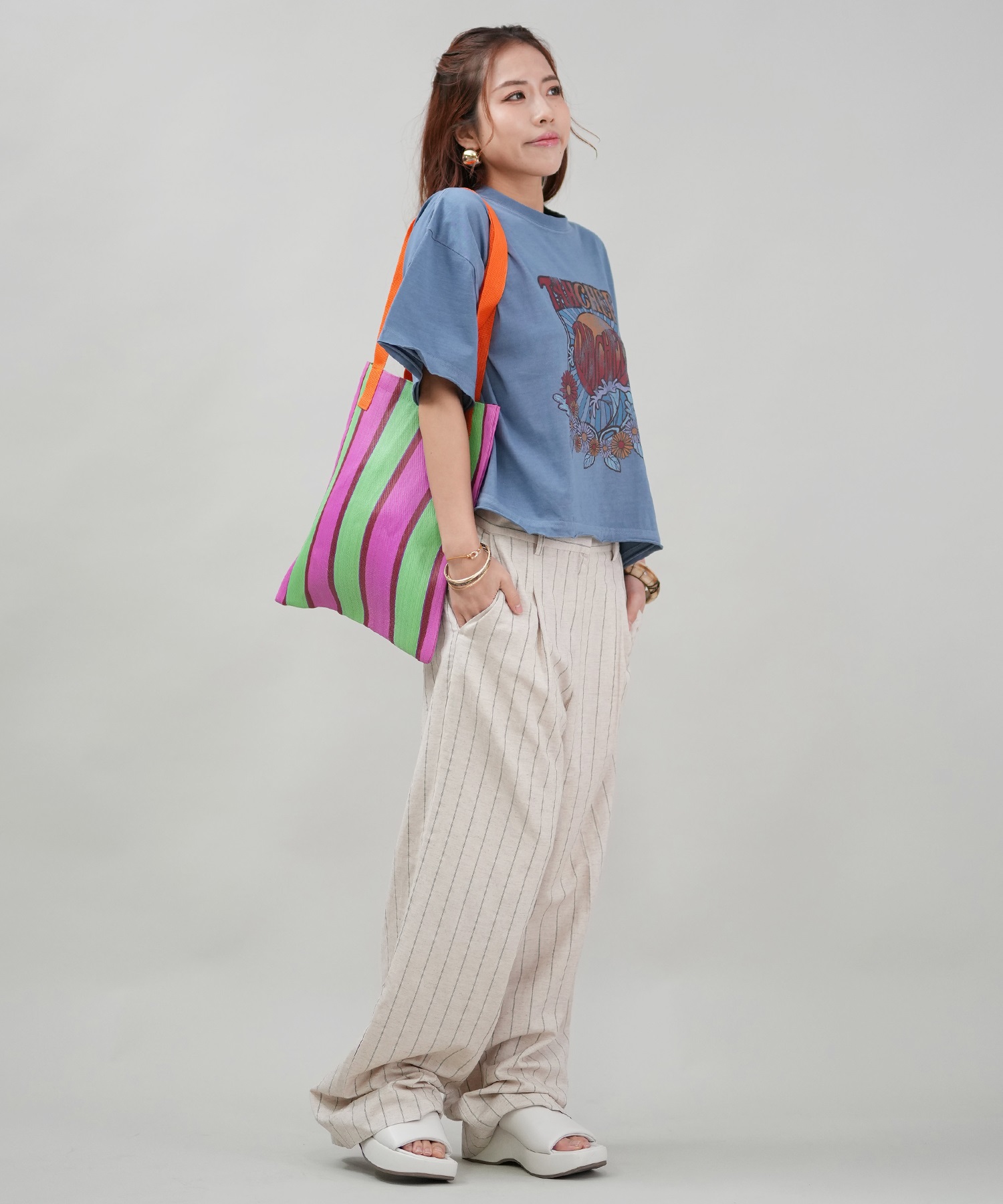 TAHCHEE ターチー レディース 半袖 Tシャツ TC250900-05(BLK-FREE)