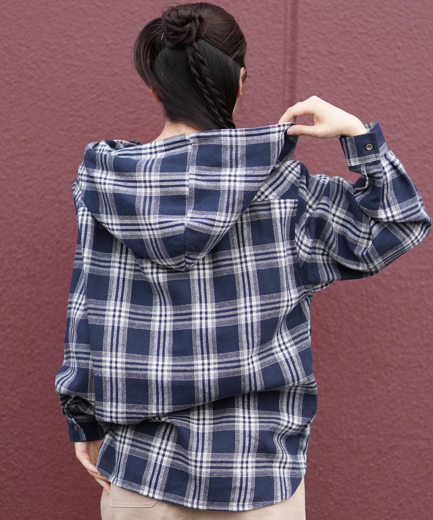 TAHCHEE ターチー 長袖 シャツ レディース チェック ロゴ TC250706-01