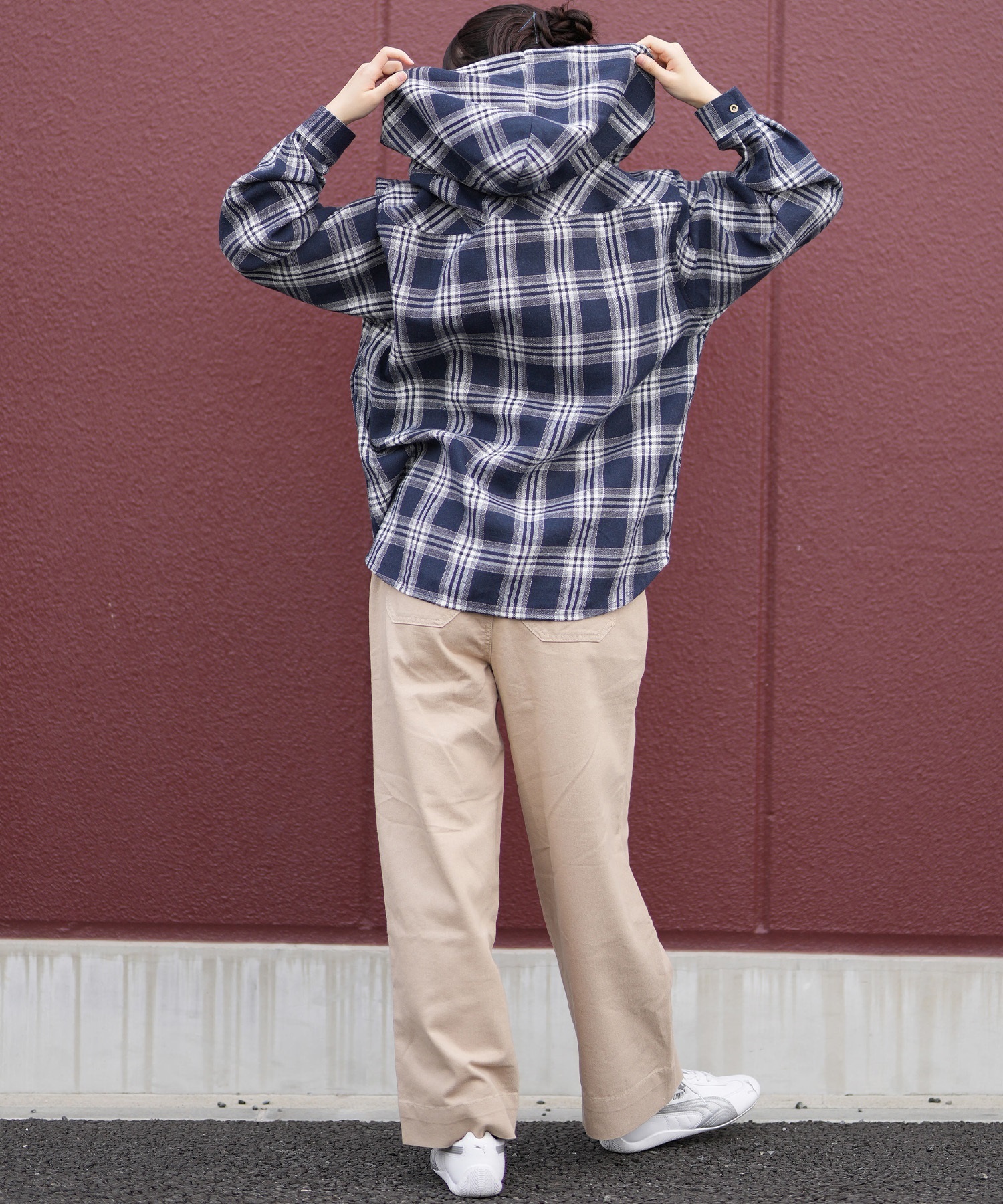 TAHCHEE ターチー 長袖 シャツ レディース チェック ロゴ TC250706-01