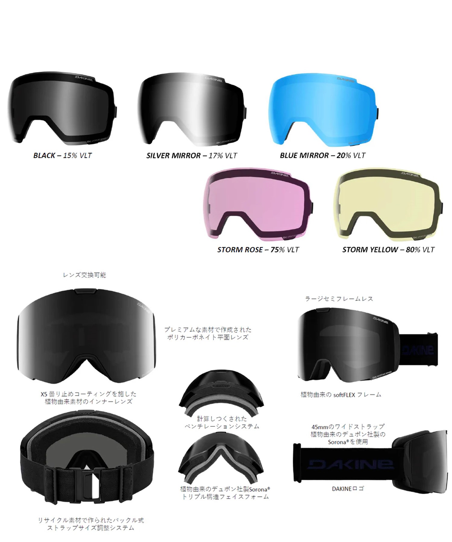 DAKINE ダカイン スノーボード ゴーグル ユニセックス DOMAIN SNOW