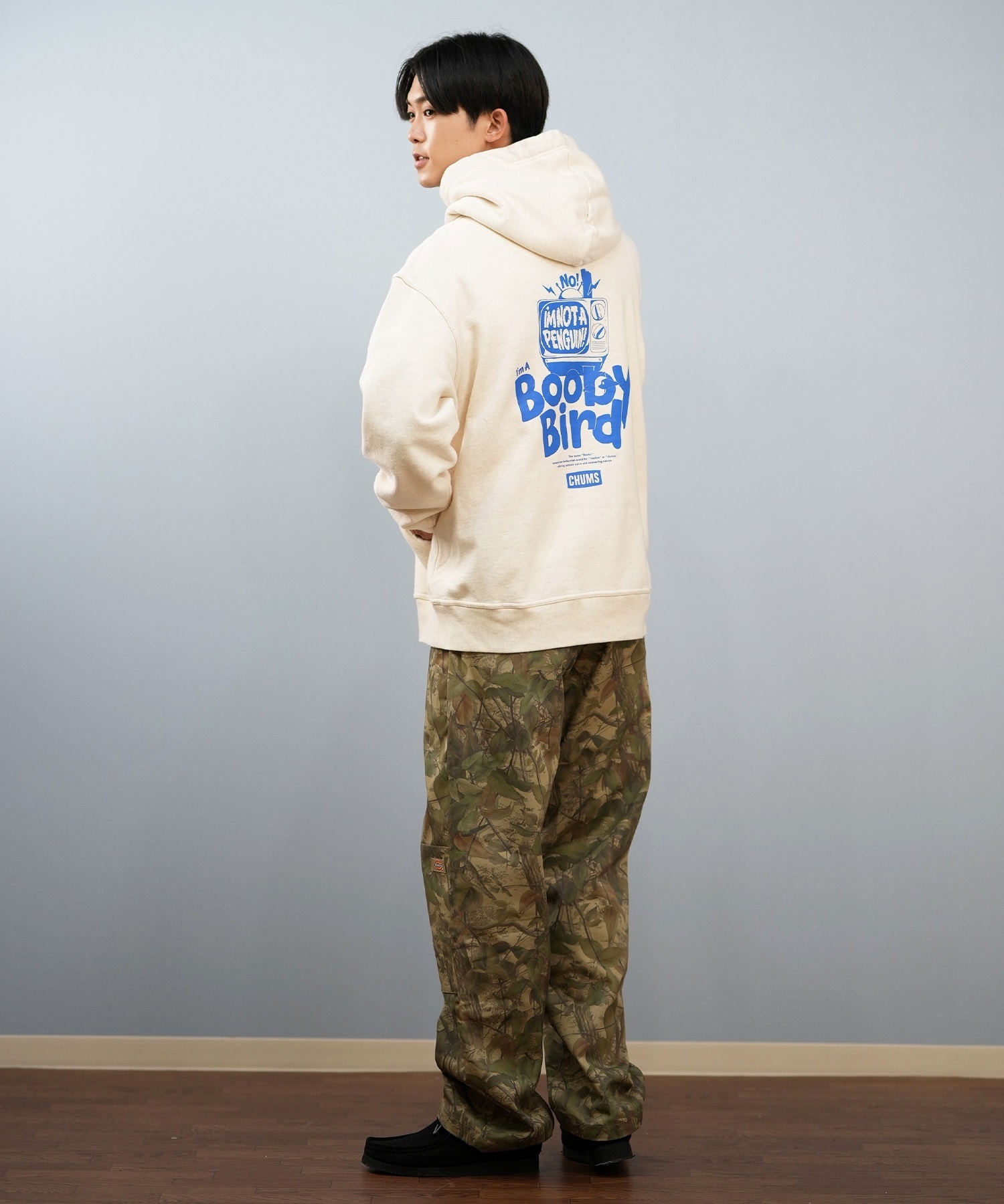 CHUMS チャムス プルオーバー パーカー メンズ 裏起毛 バックプリント