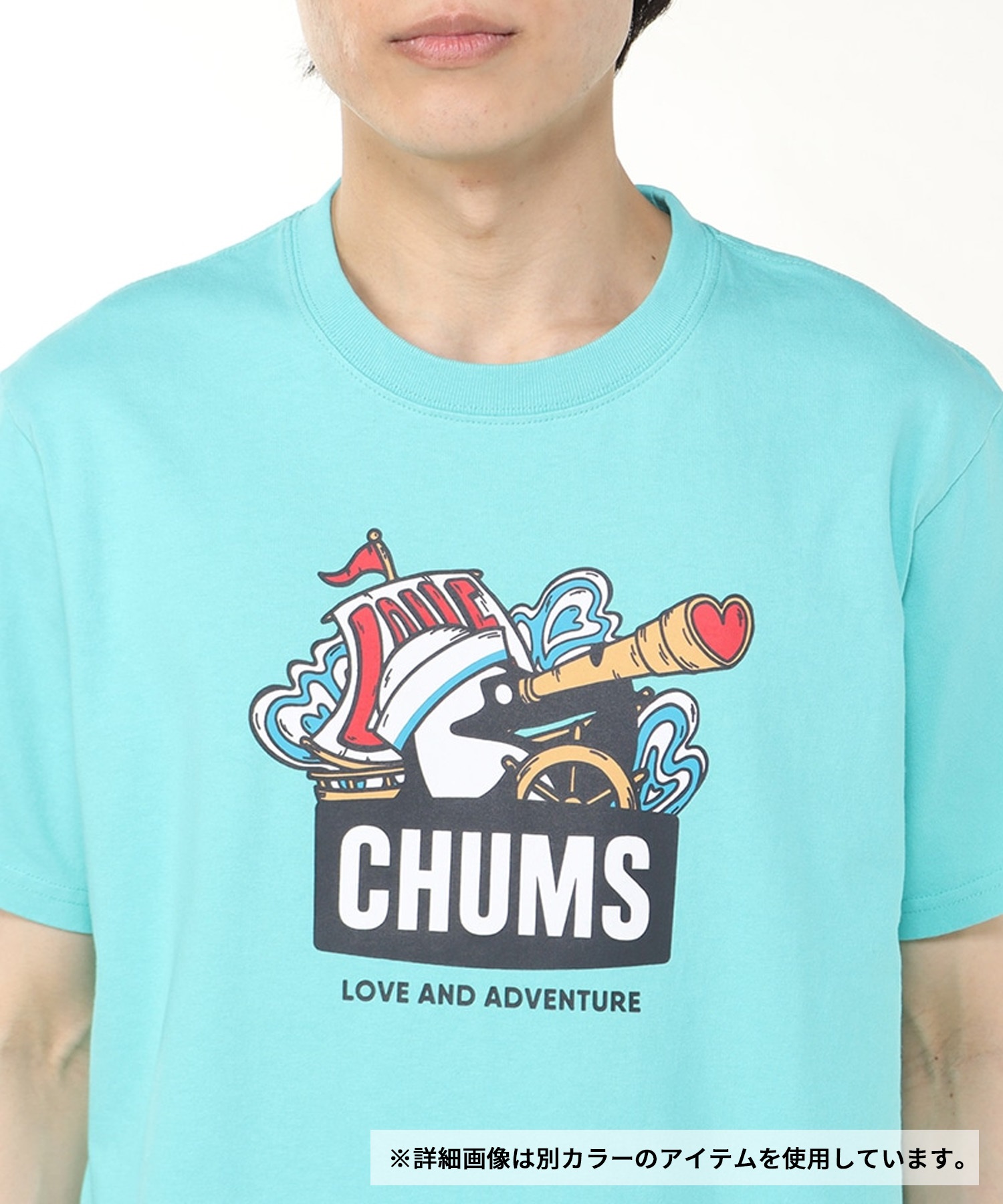 未使用品　タグ付き　チャムス　CHUMS プリントシャツ　半袖シャツ CHUMS チャムス 半袖 Tシャツ メンズ ブービーバード ロゴ