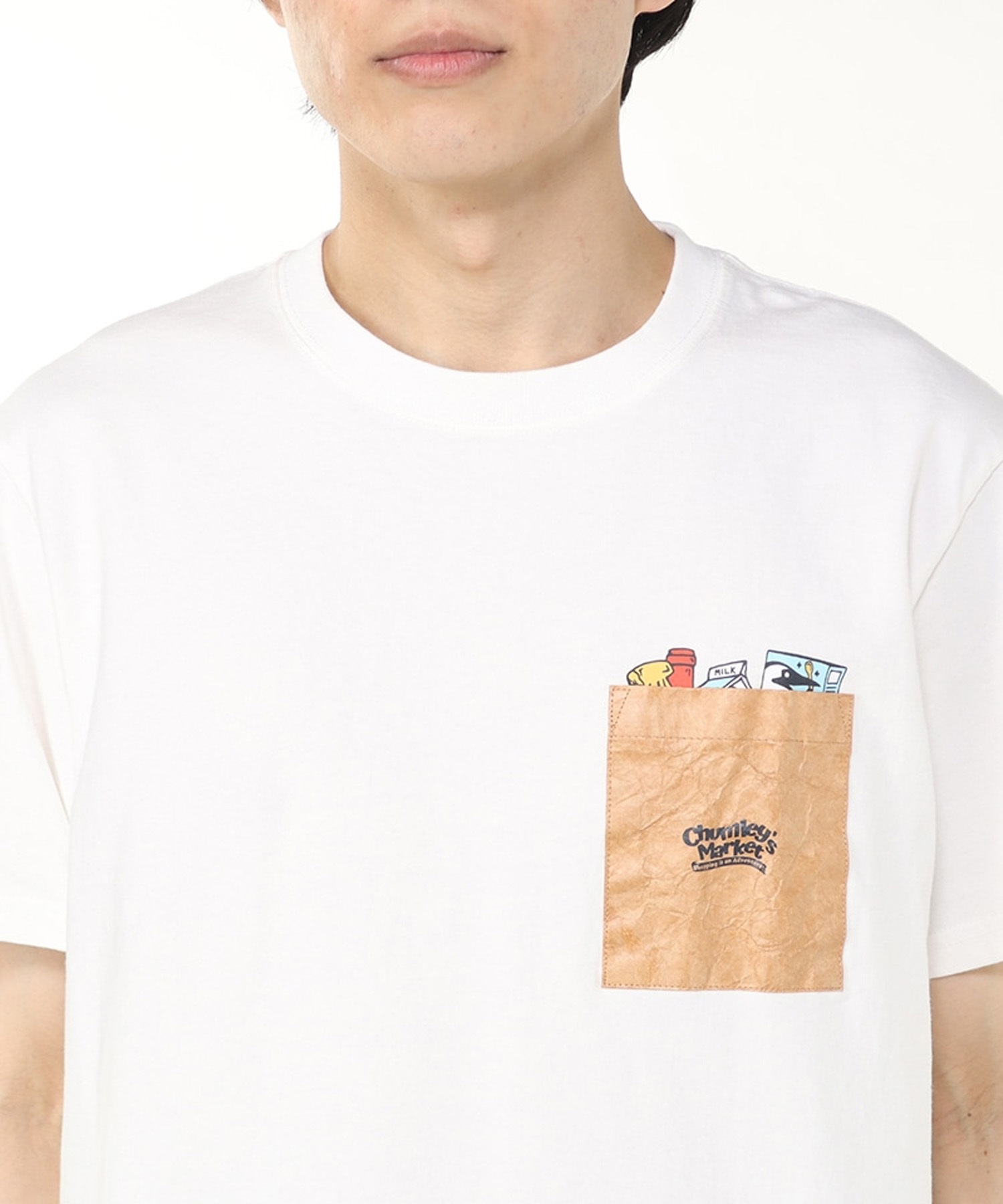 CHUMS チャムス 半袖 Tシャツ メンズ ポケT ブービーバード ロゴ