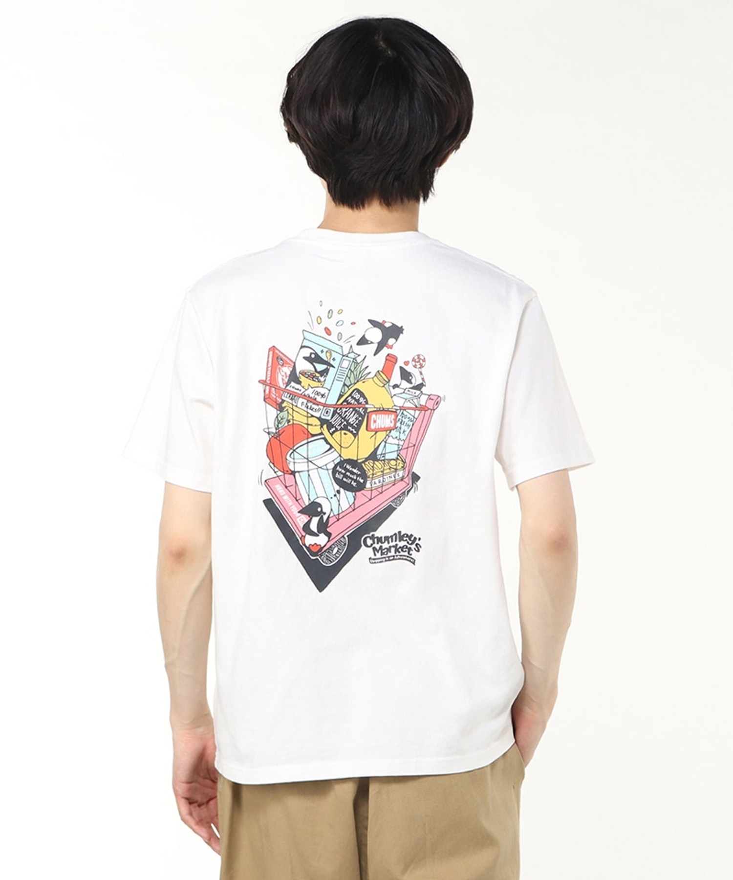 CHUMS チャムス 半袖 Tシャツ メンズ ポケT ブービーバード ロゴ