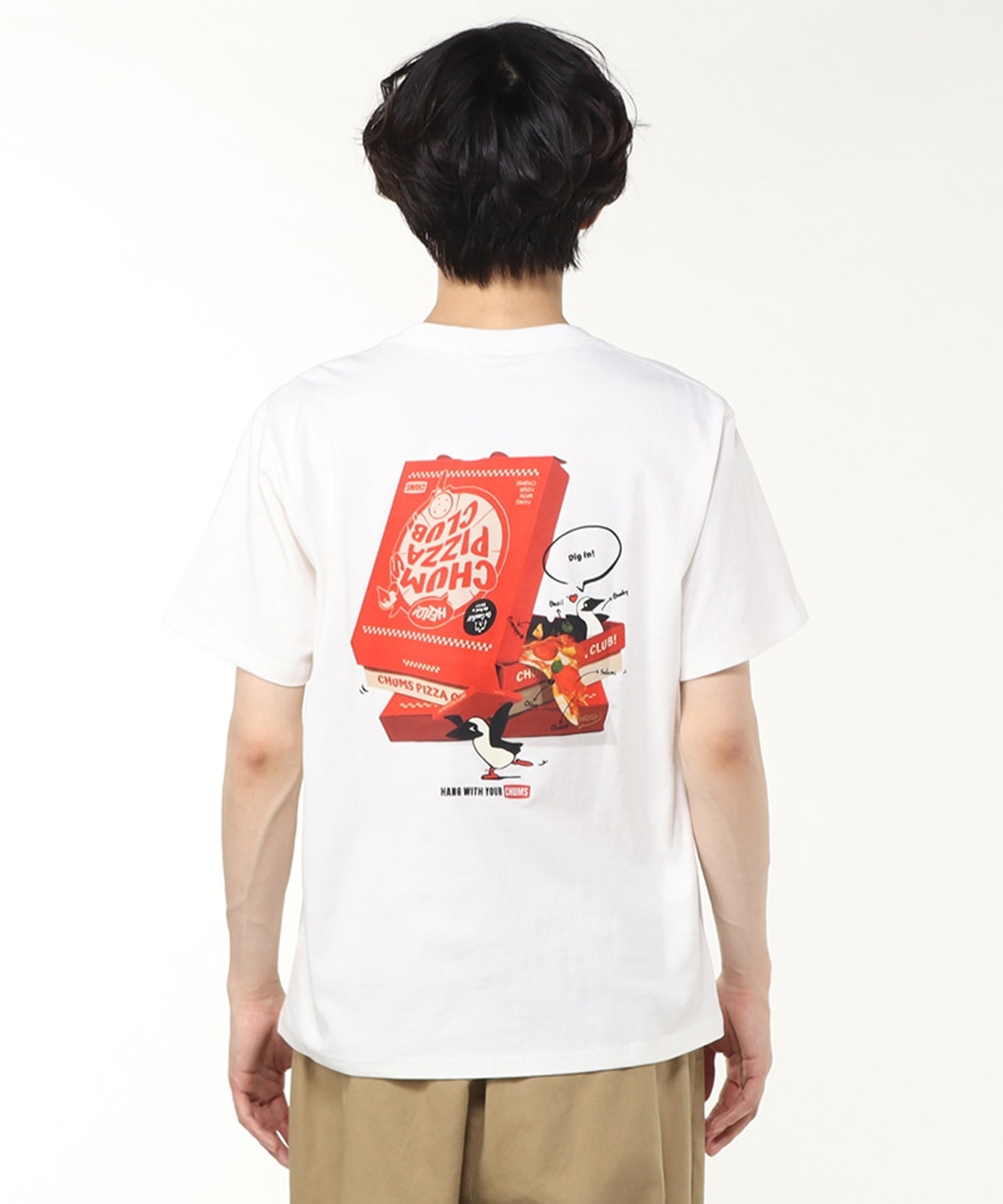 CHUMS チャムス 半袖 Tシャツ メンズ バックプリント ブービーバード