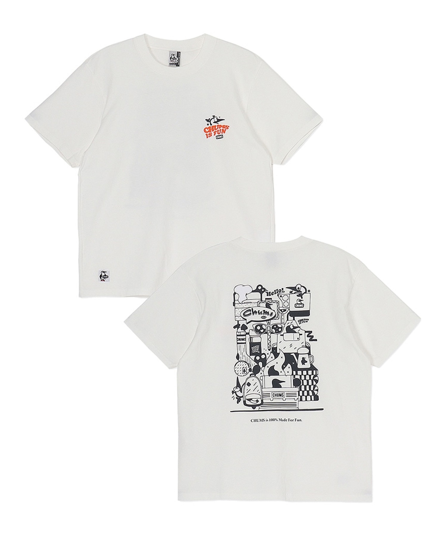 CHUMS チャムス 半袖 Tシャツ メンズ バックプリント ブービーバード ロゴ チャムス イズ ファン Tシャツ CH01-2522