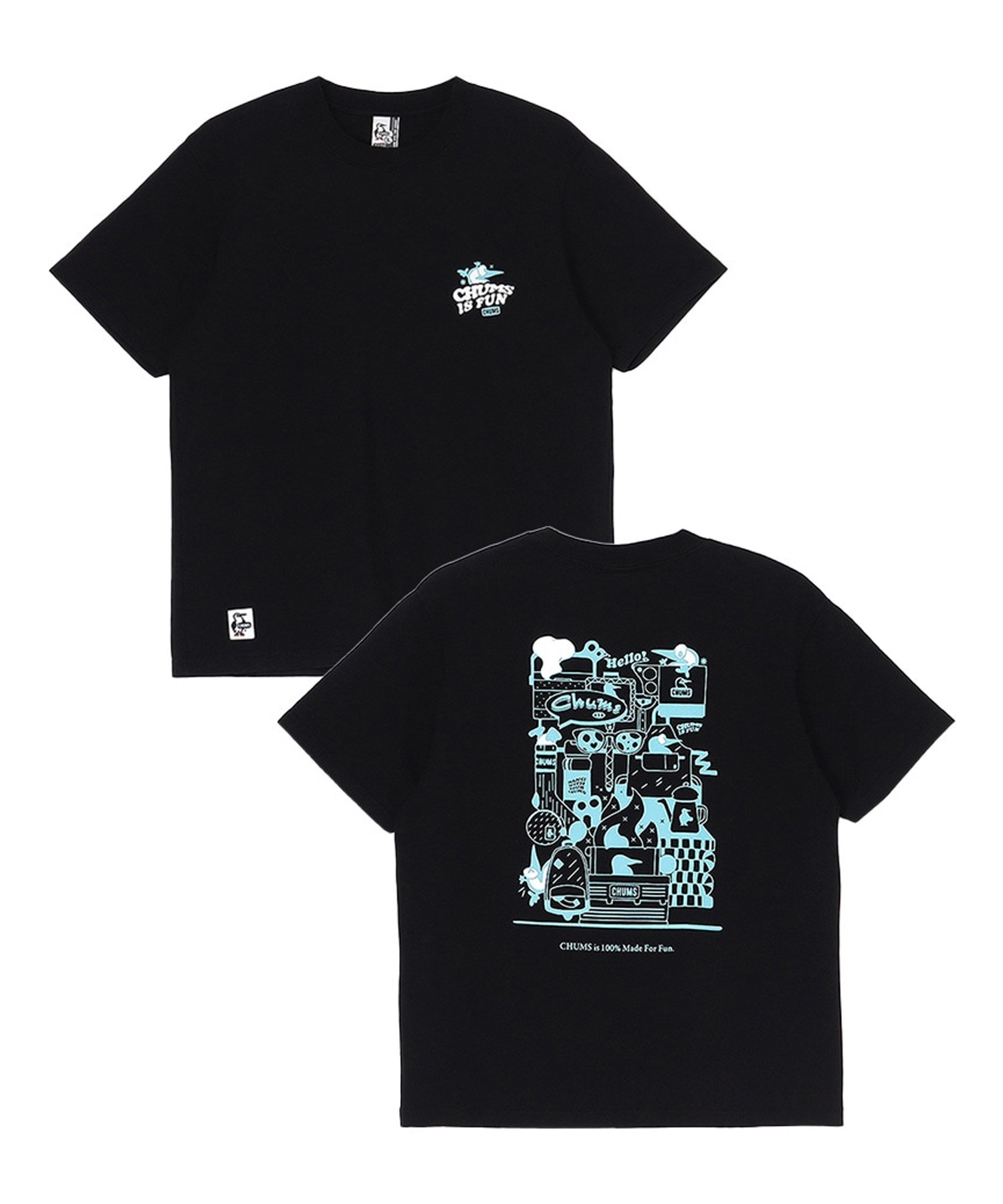CHUMS チャムス 半袖 Tシャツ メンズ バックプリント ブービーバード ロゴ チャムス イズ ファン Tシャツ CH01-2522 2