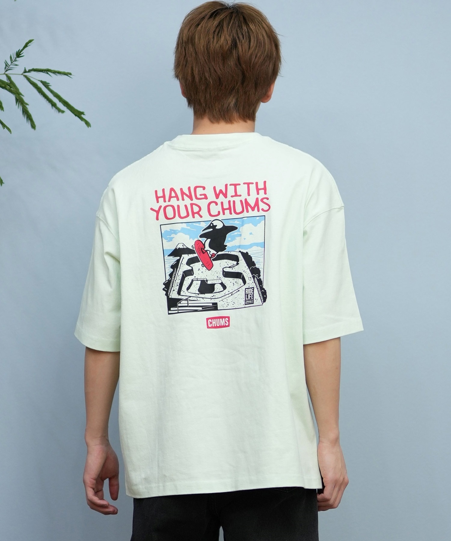 CHUMS チャムス 半袖 Tシャツ メンズ バックプリント CH01-2576 ムラサキスポーツ限定(W001-S)