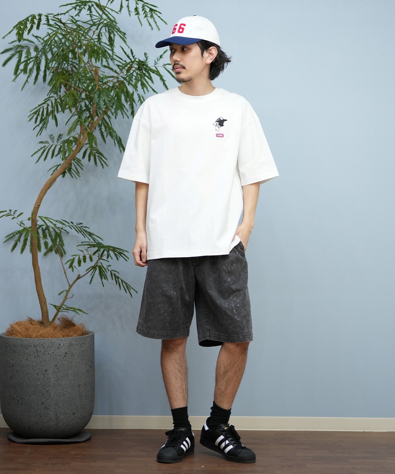 CHUMS チャムス 半袖 Tシャツ メンズ バックプリント CH01-2576 ムラサキスポーツ限定(W001-S)